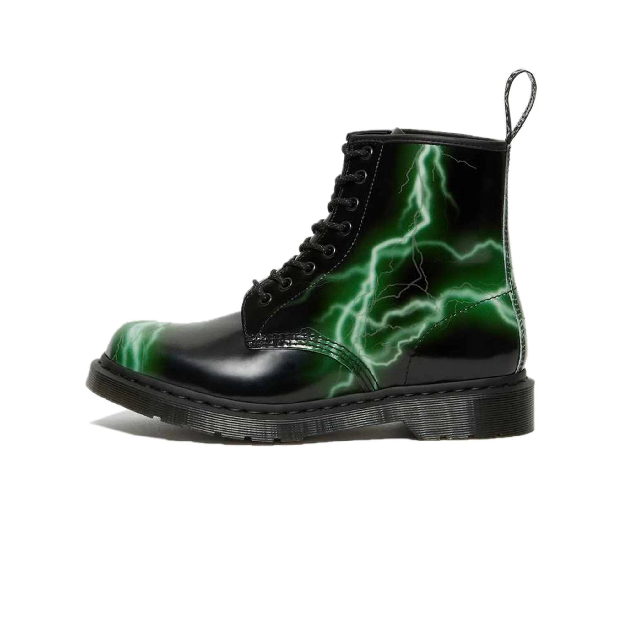 Dr.Martens Mens 1460 Shoes 'Black/Green/Flash Smooth'