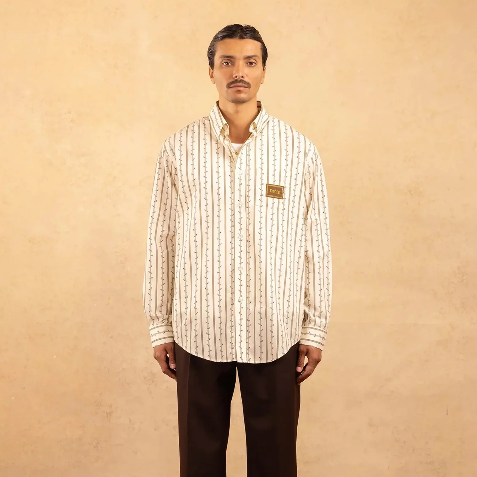 Drole de Monsieur Mens La Chemise Fleurs Tressees Shirt - Image 2