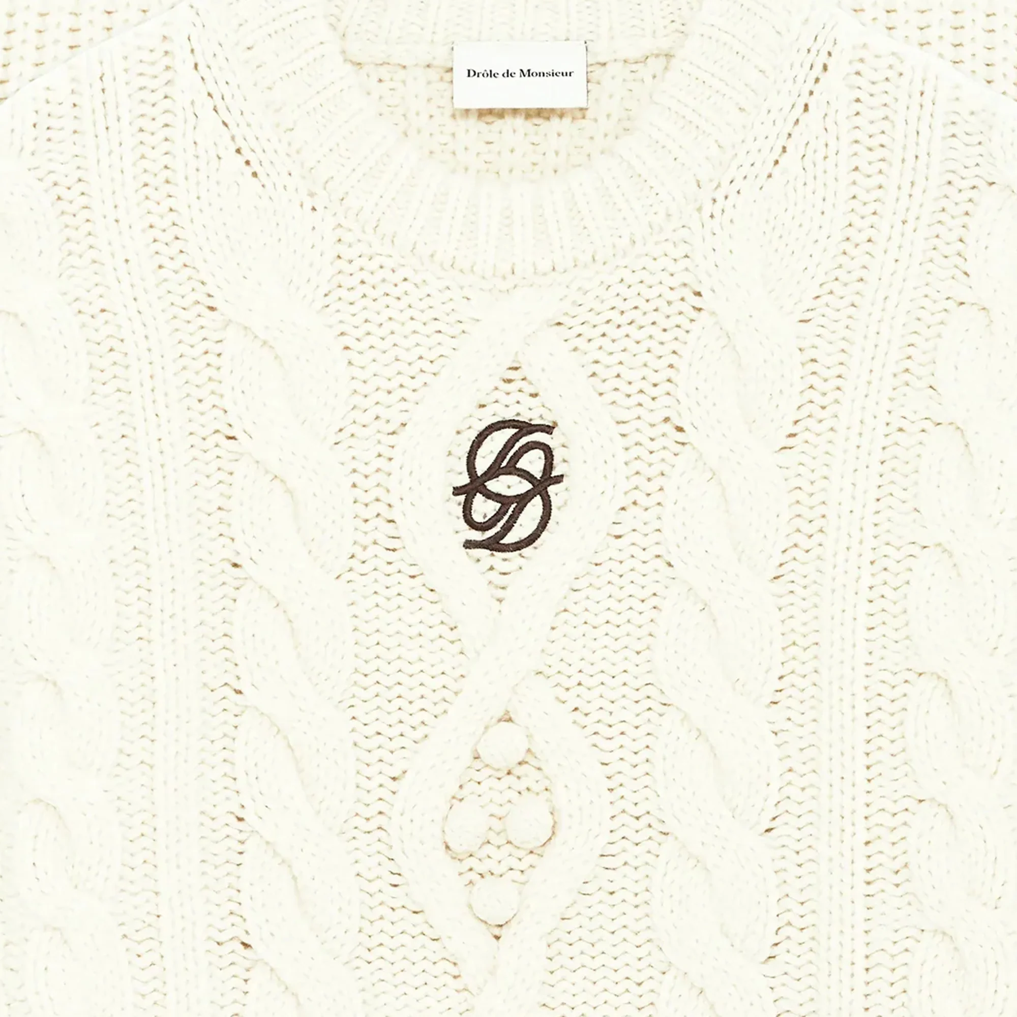 Drole De Monsieur Mens La Maille Torsade Knit Sweater - Image 2