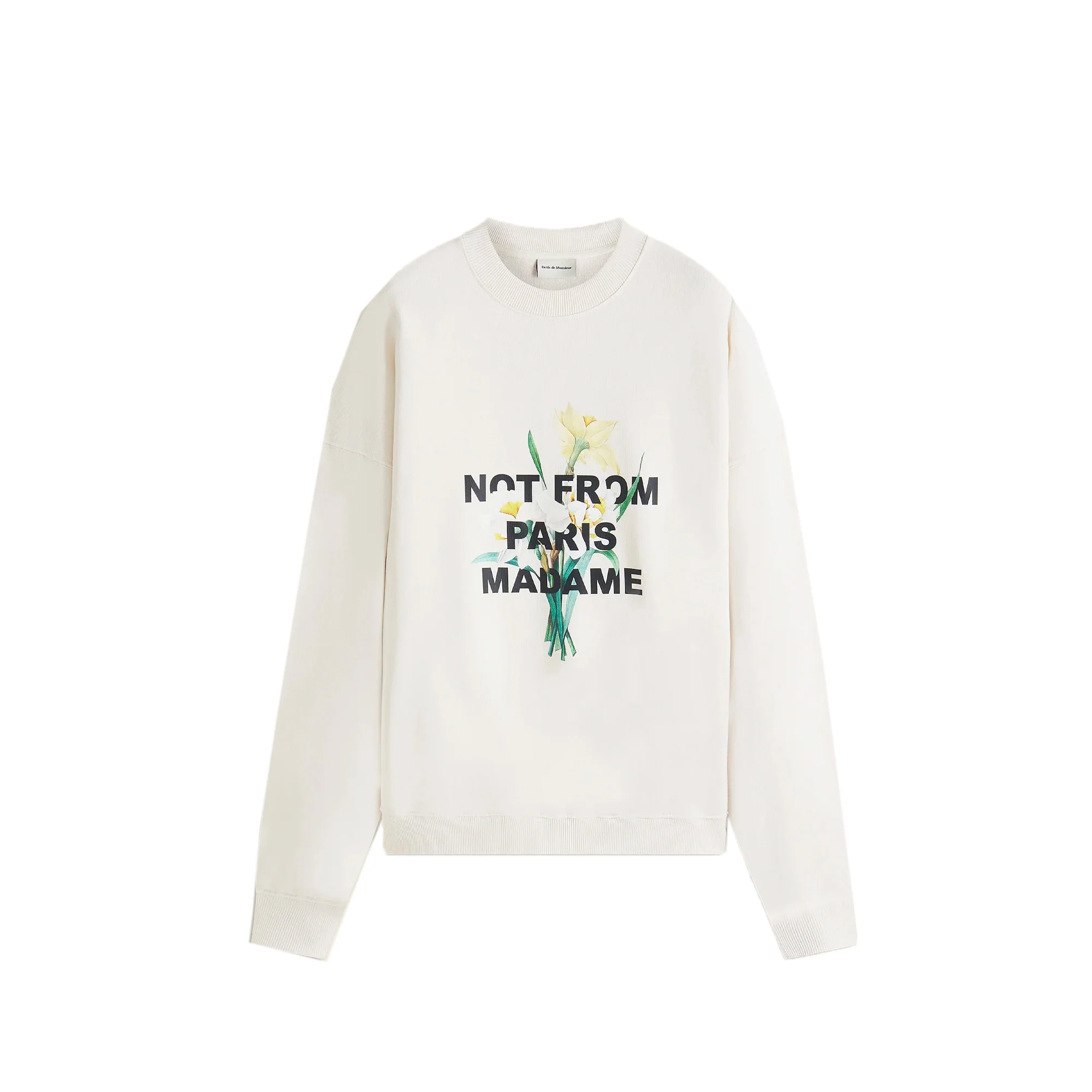 Drole De Monsieur Mens Le Sweatshirt Slogan Fleur