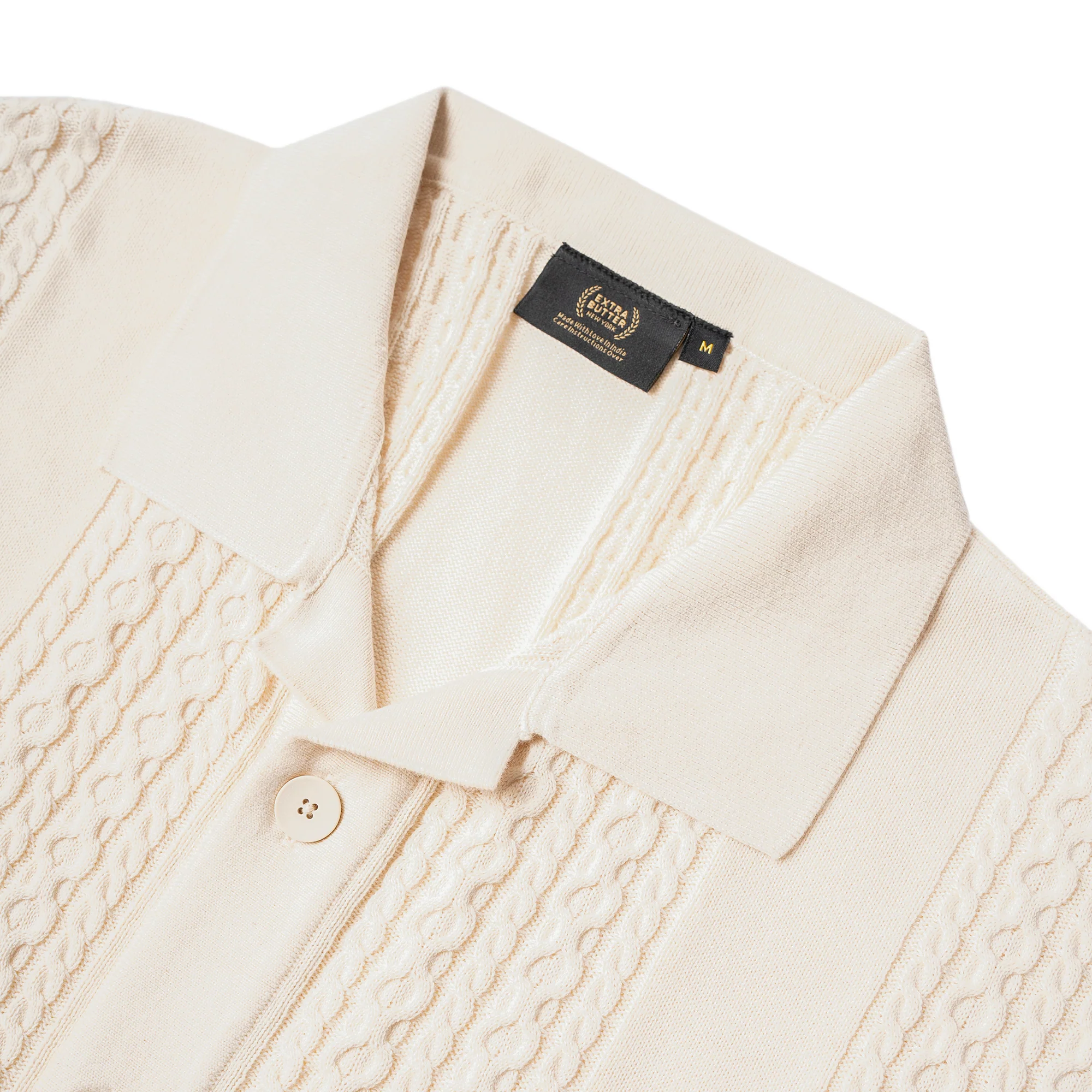 Extra Butter Cricket Club Cableknit Button Up Shirt - Image 4