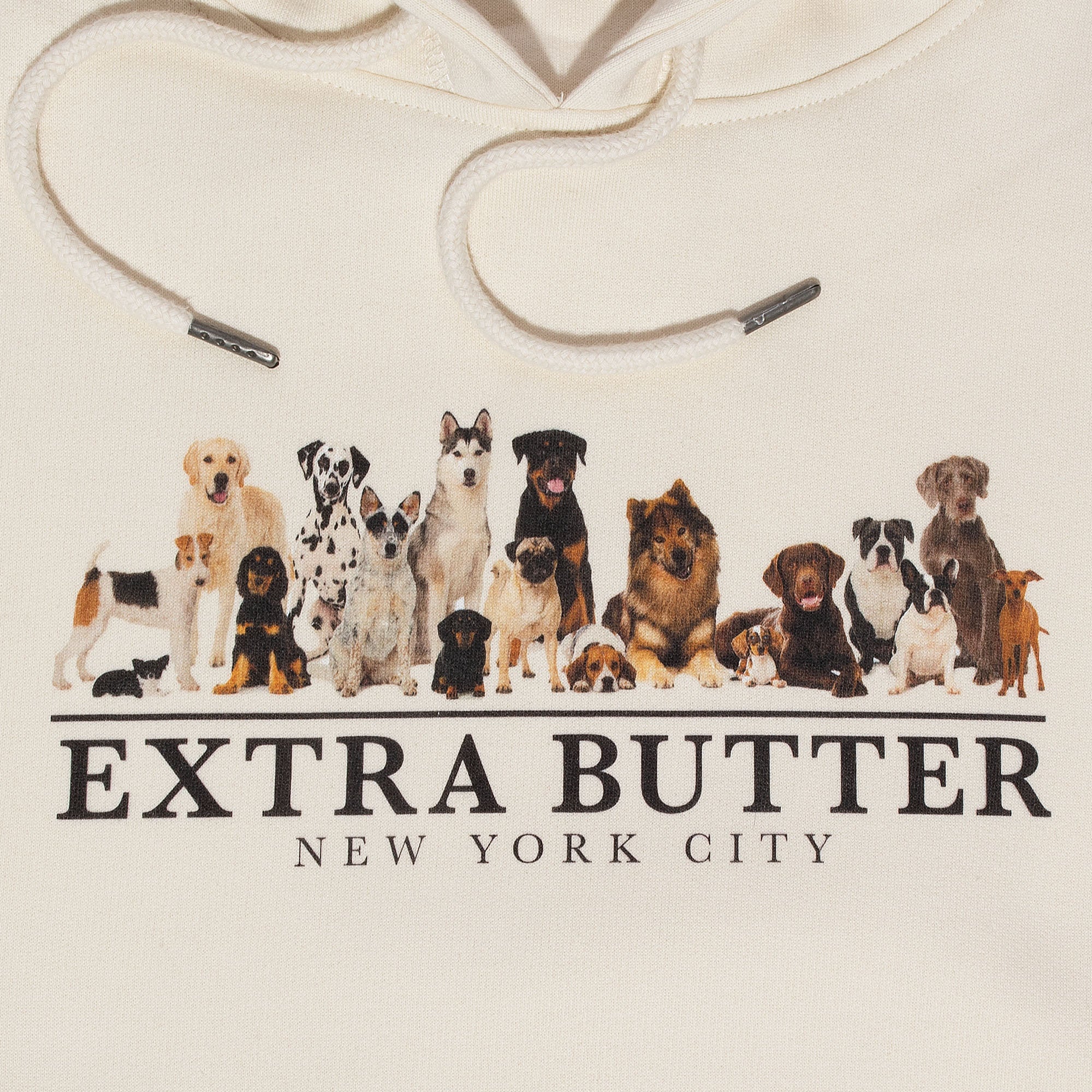 Extra Butter Dog Portrait Hoodie 'Natural' - Image 3