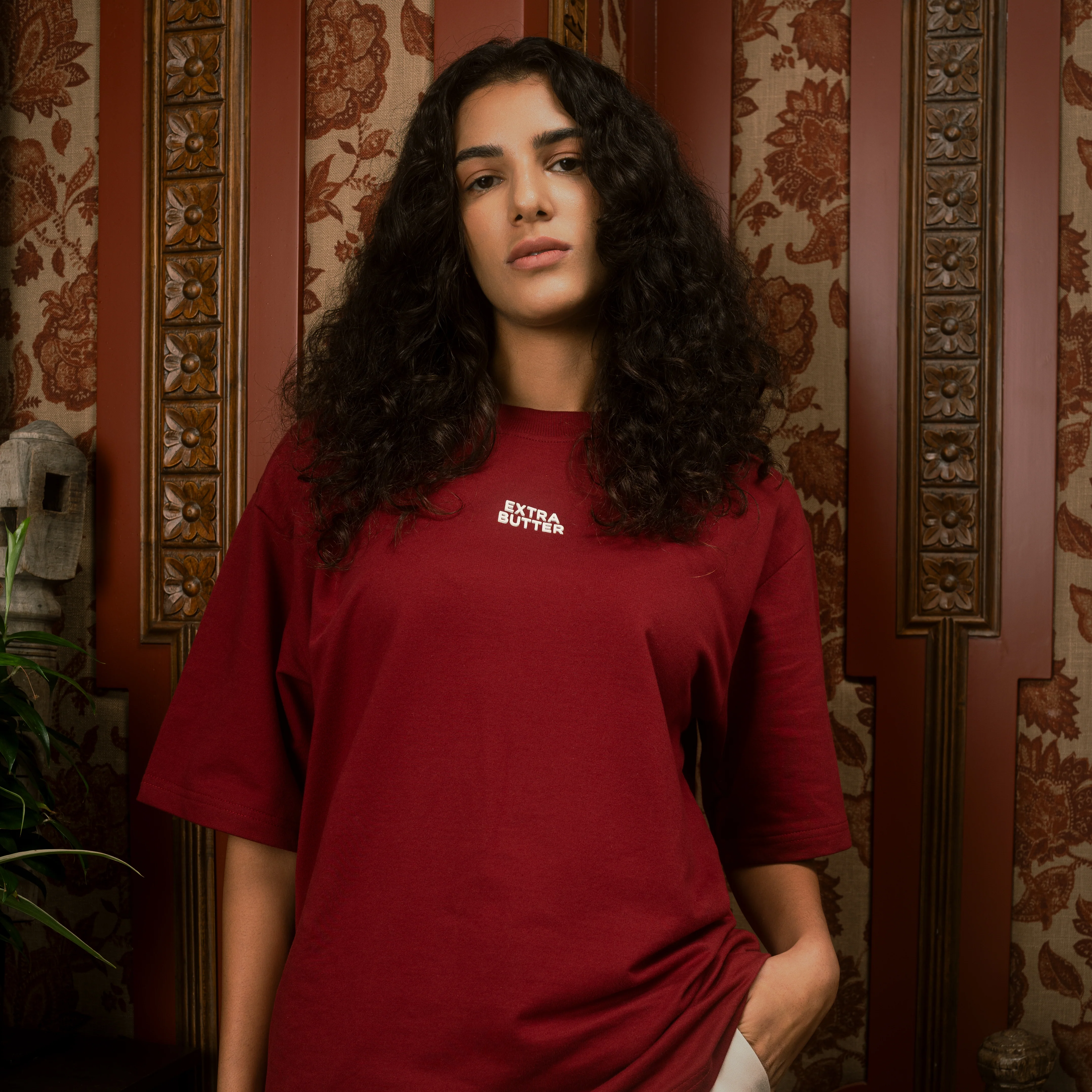 Extra Butter x Cricket Maroon Tee - Image 4