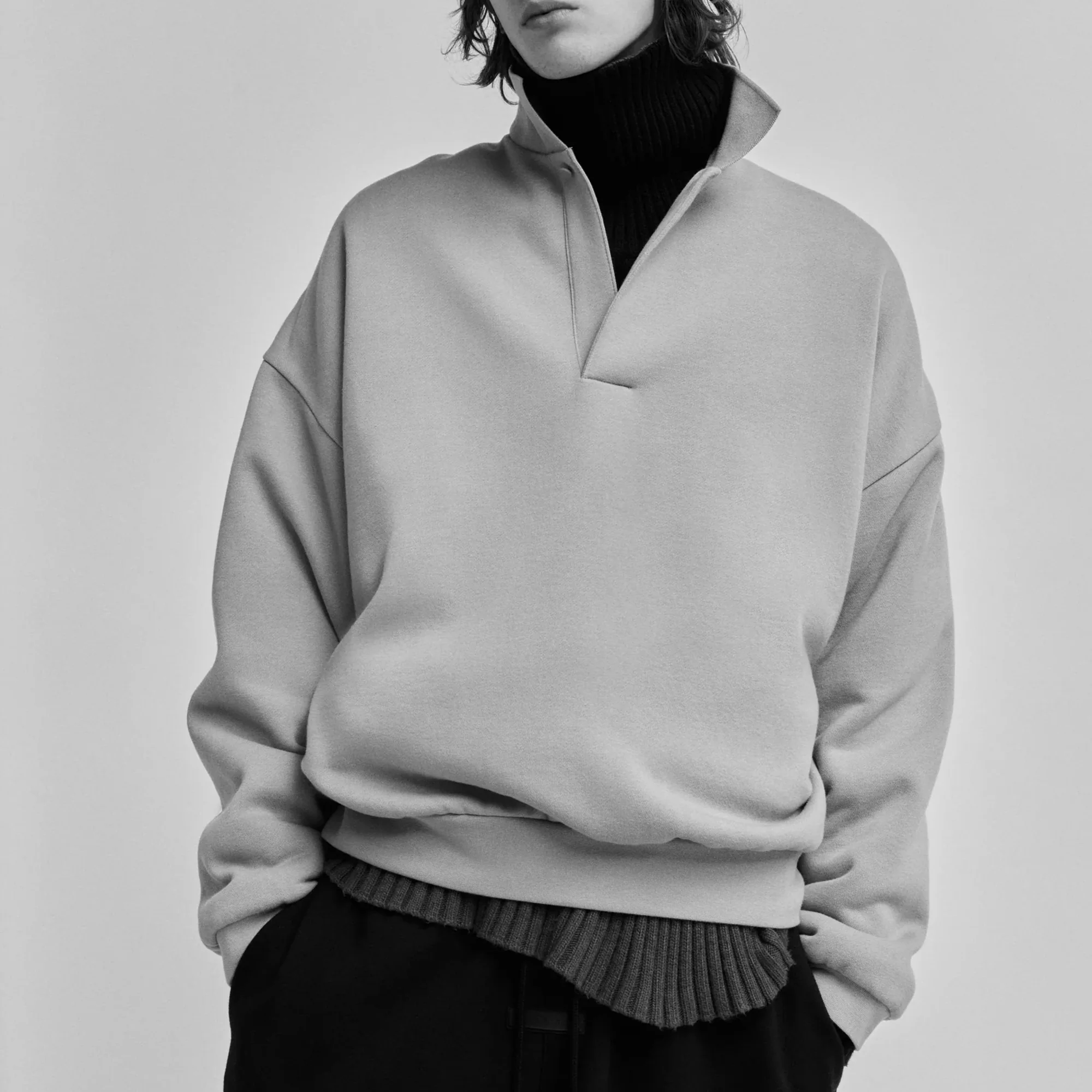 Fear of God Essentials Mens Longsleeve Polo - Image 2