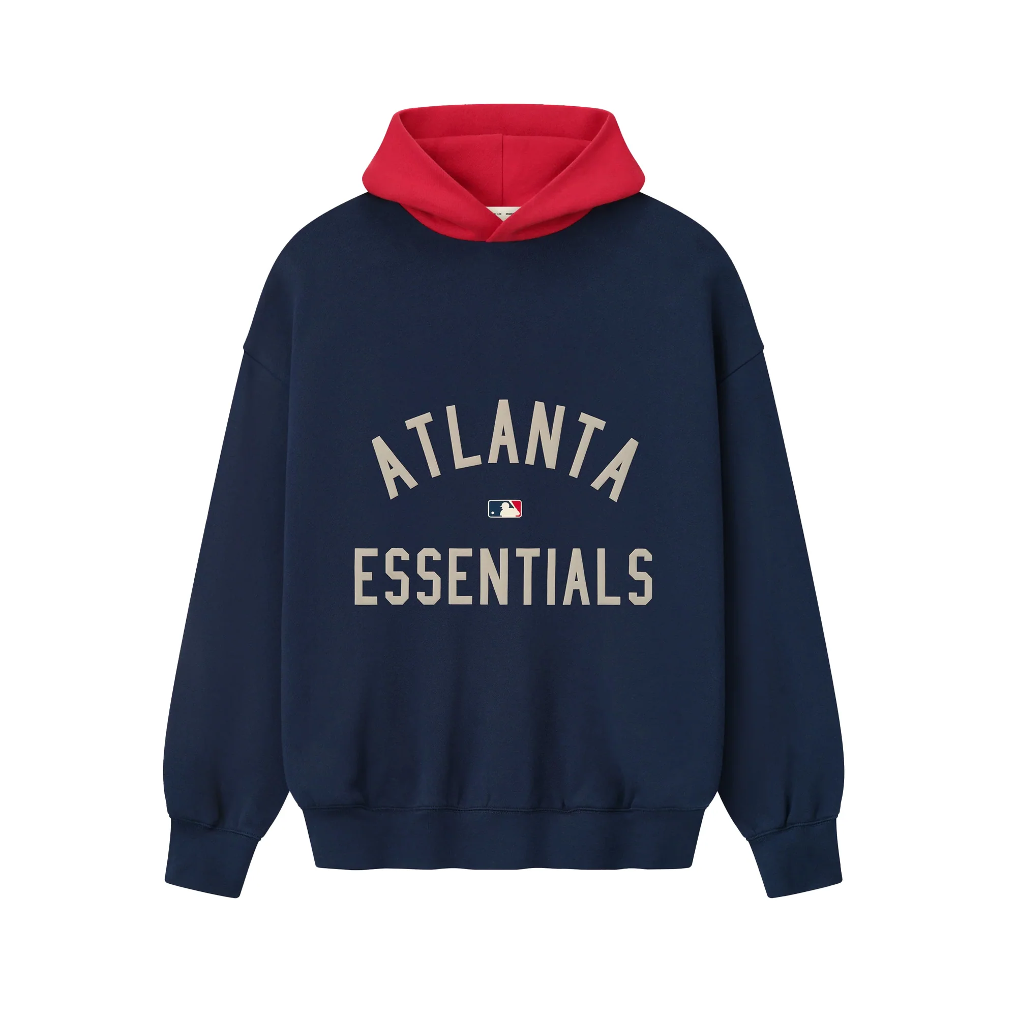 Fear of God ESSENTIALS x MLB Mens Braves Sport Fit Pullover Hoodie