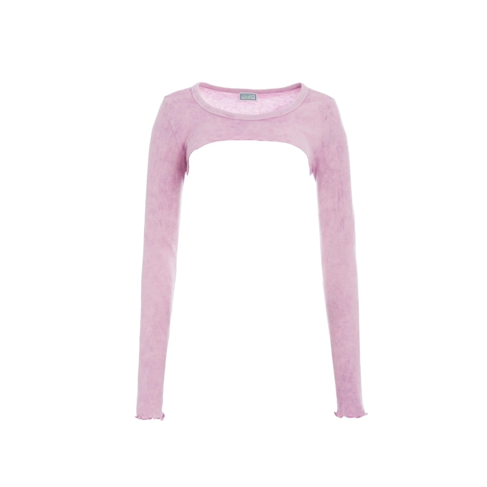 Guess USA Womens Aged Waffle Crop Top