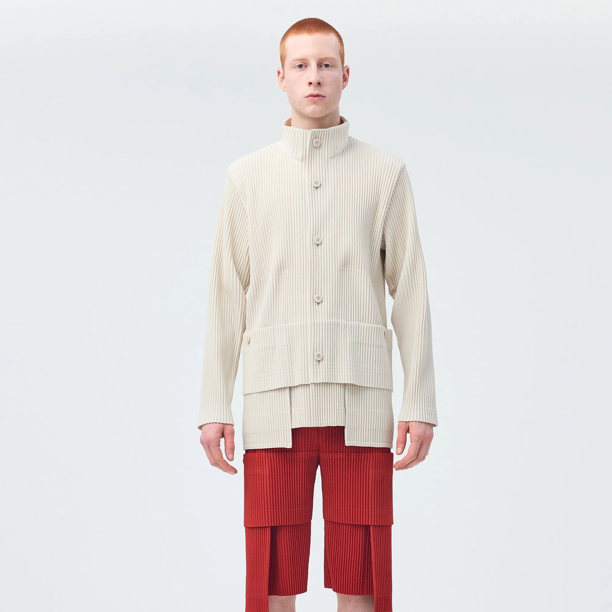 Homme Plissé Issey Miyake Mens Multi-Pocket Shirt - Image 2