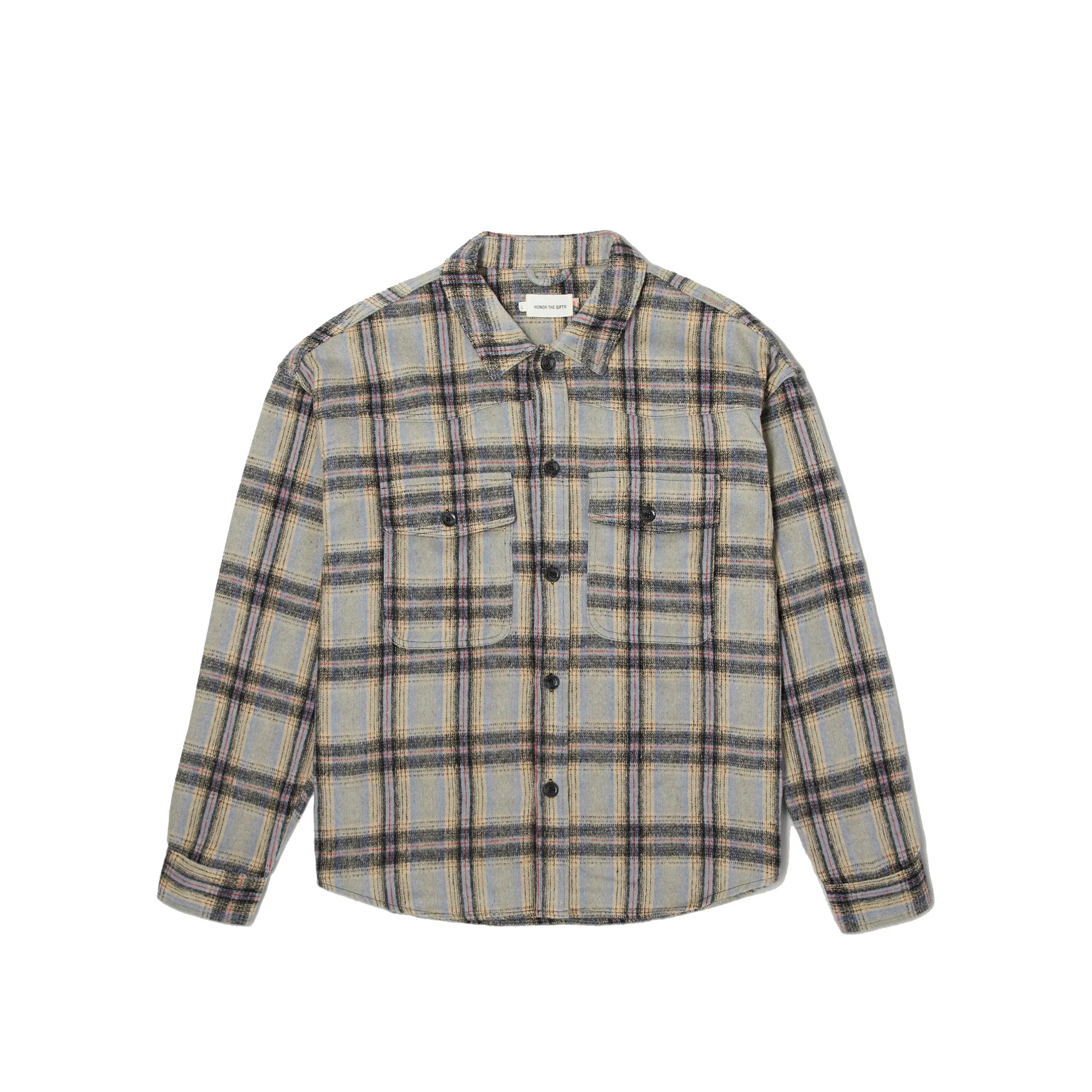 Honor The Gift Mens C-Fall Flannel L/S Button Up Shirt Jacket 'Blue'