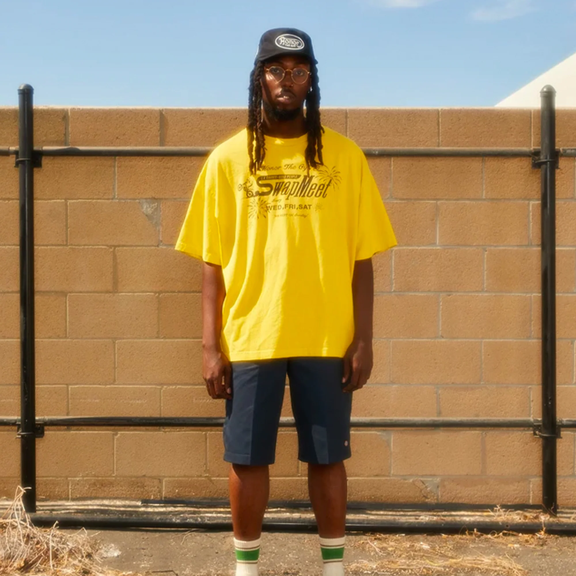 Honor The Gift Mens Swap Meet Tee 'Sun Yellow' - Image 3