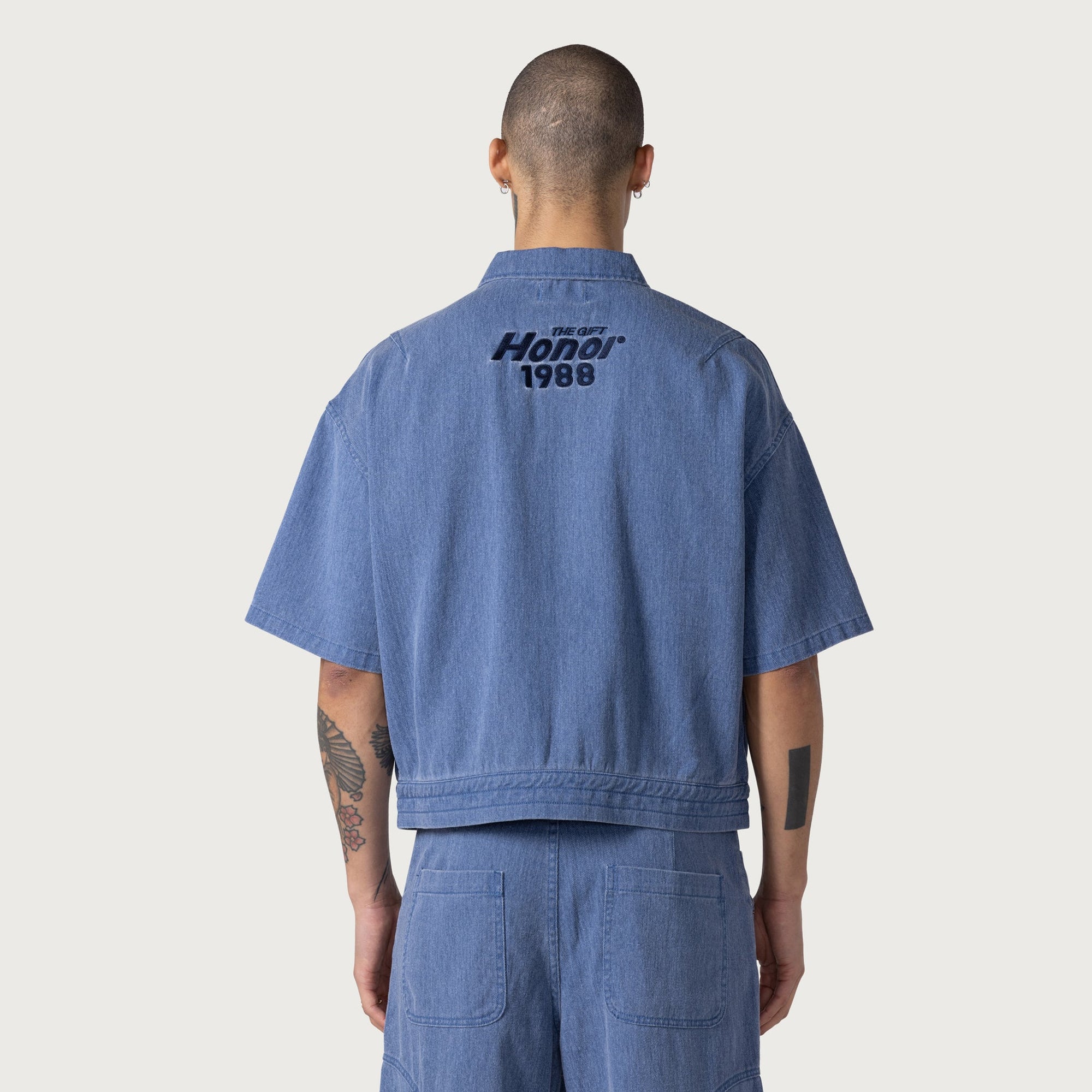 Honor The Gift Mens Twill Full Zip Shirt - Image 3