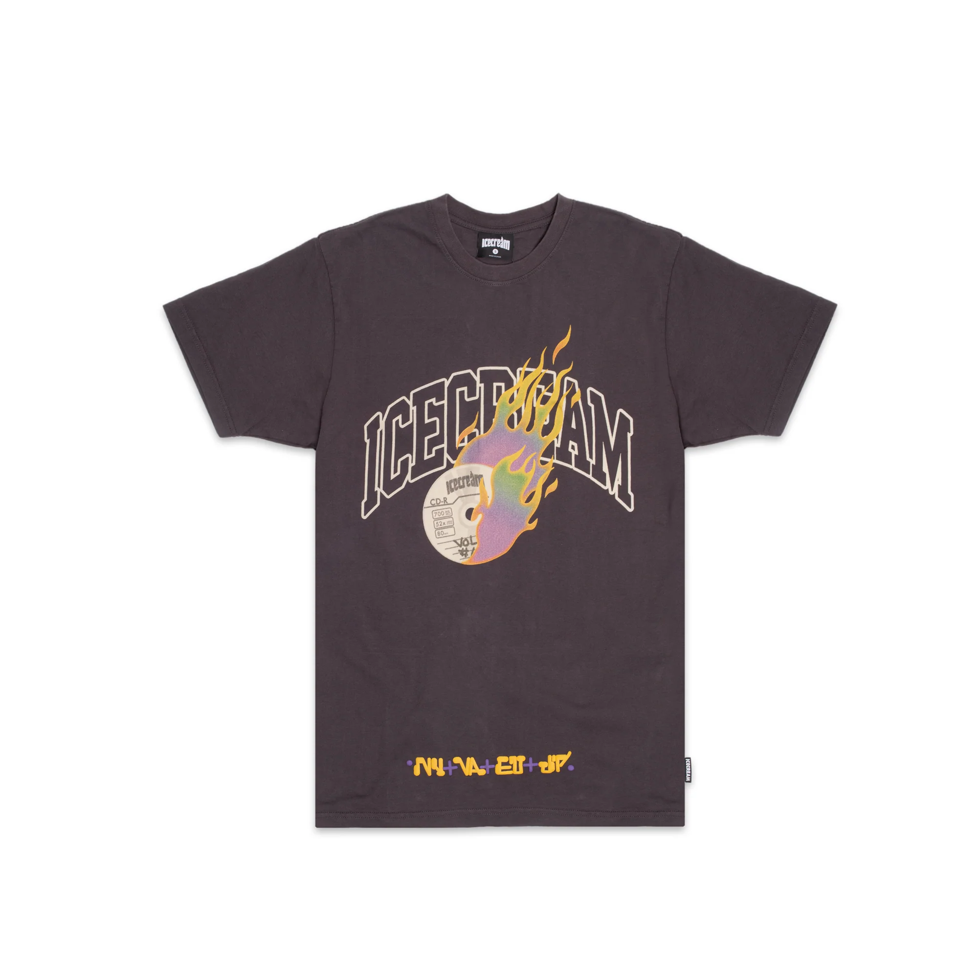 Icecream Mens Flames SS Knit Shirt 'Shale'