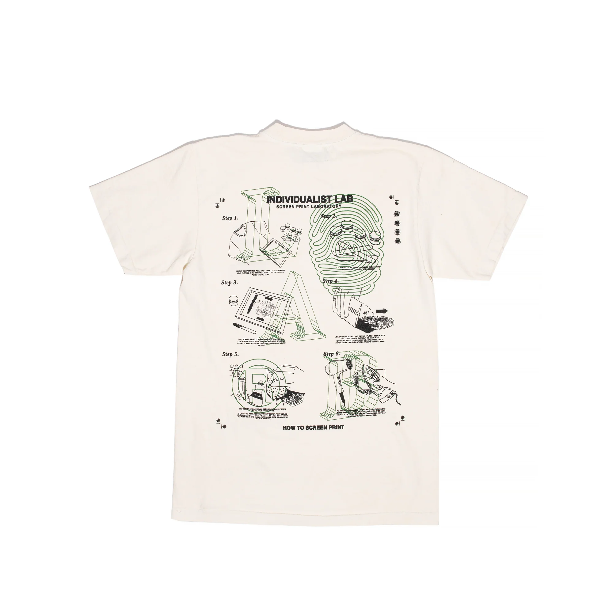 INDVLST Mens How to S/S Tee 'Dyed Cream' - Image 2