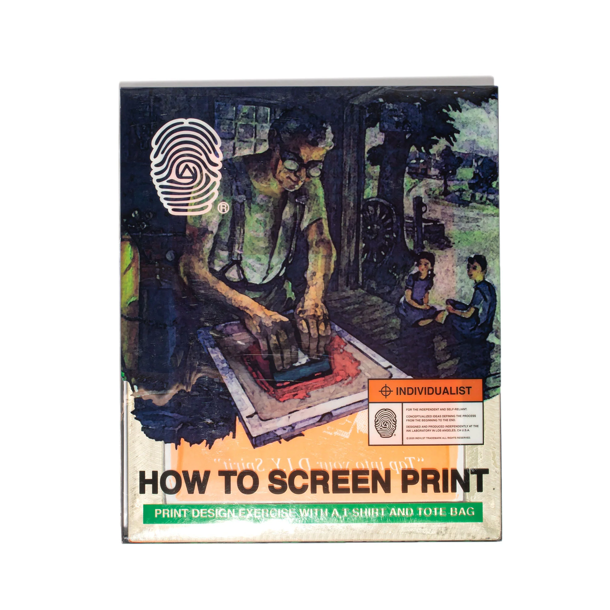 INDVLST Mens How To Screen Print W/ Tote Bag & L/S Tee 'Clear' - Image 2