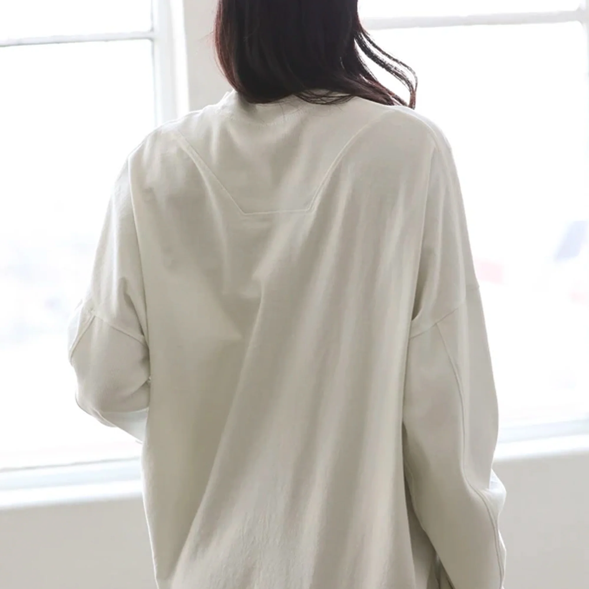 Joah Brown Womens Vintage Longsleeve off white - Image 2