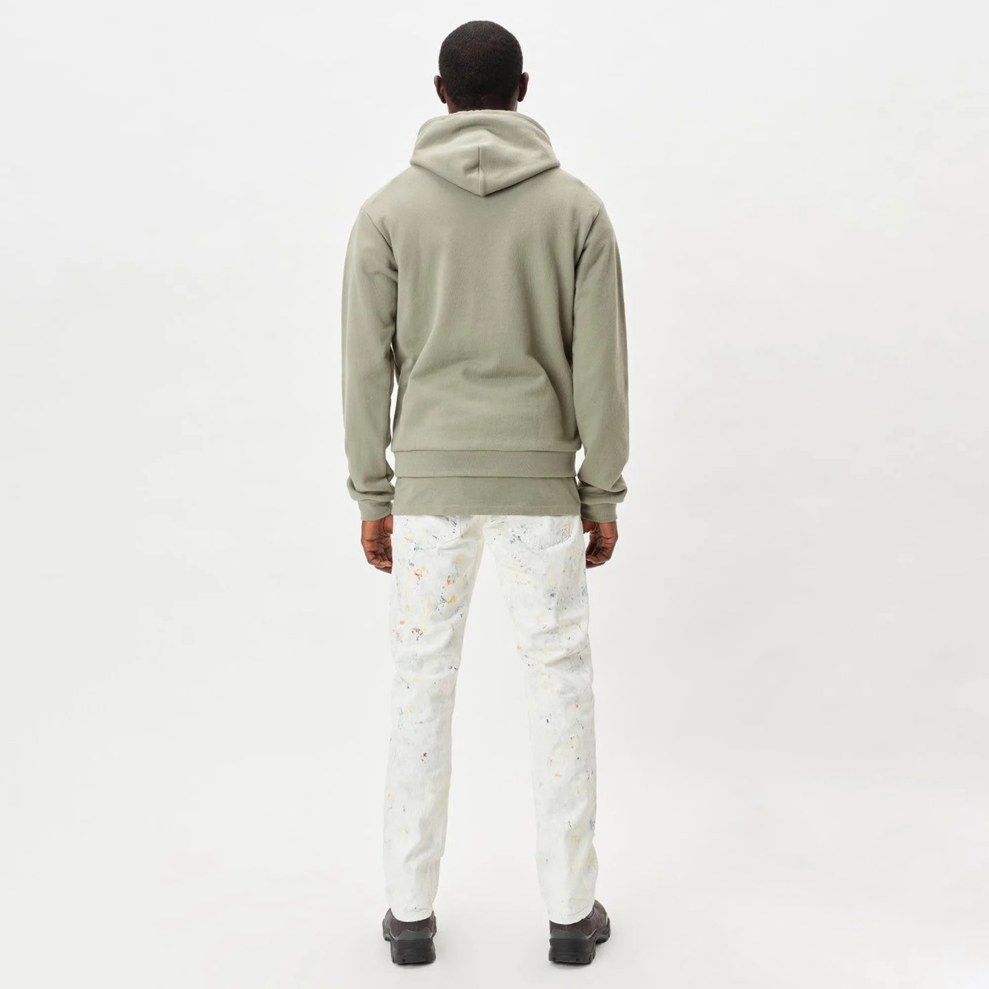 John Elliott Mens Beach Hoodie 'Sage' - Image 3