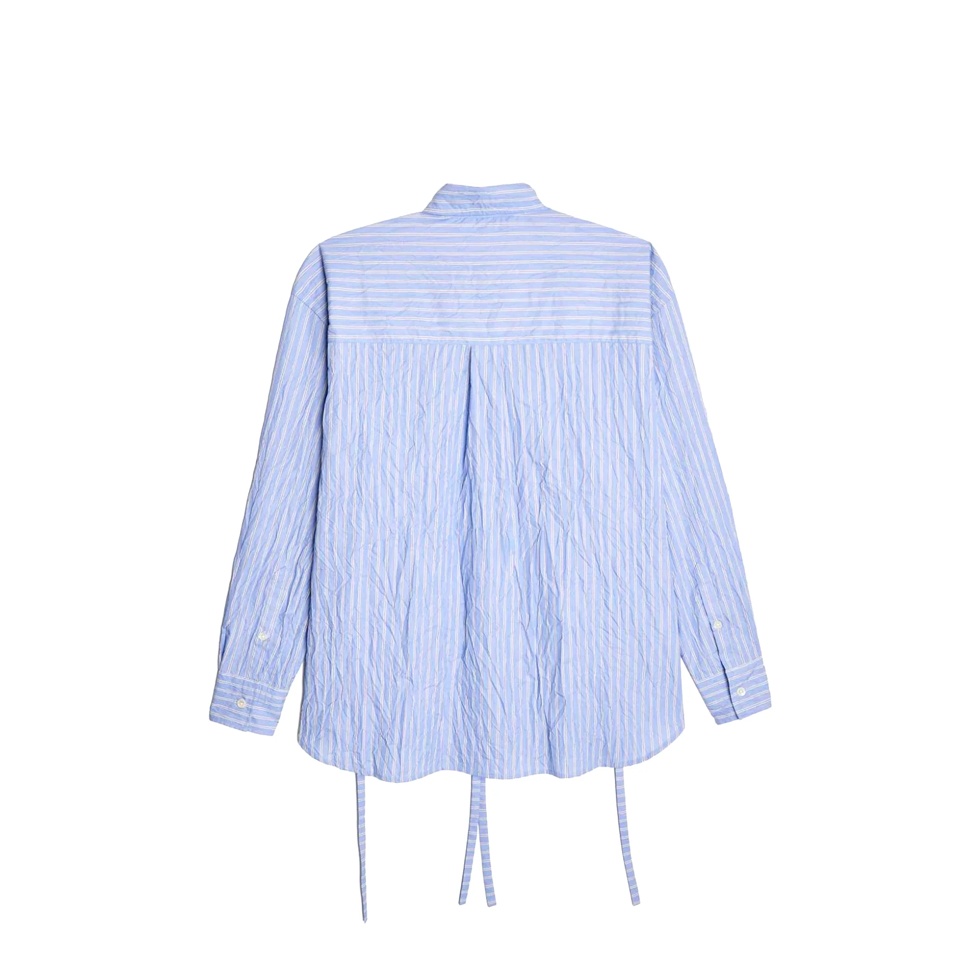 John Elliott Mens Crinkled Kimono Shirt 'Broker Stripe' - Image 2