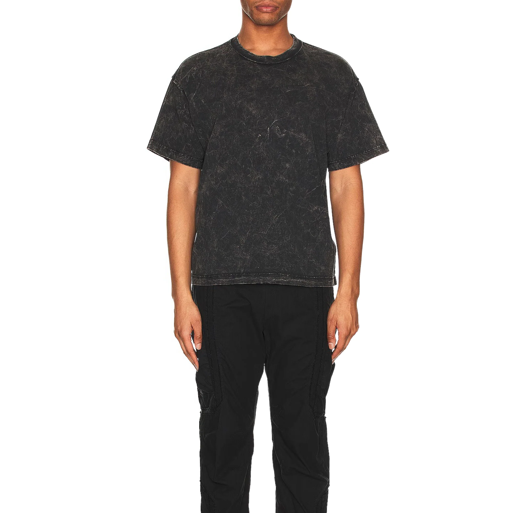 John Elliott Mens Mineral Wash Cropped SS Tee - Image 2