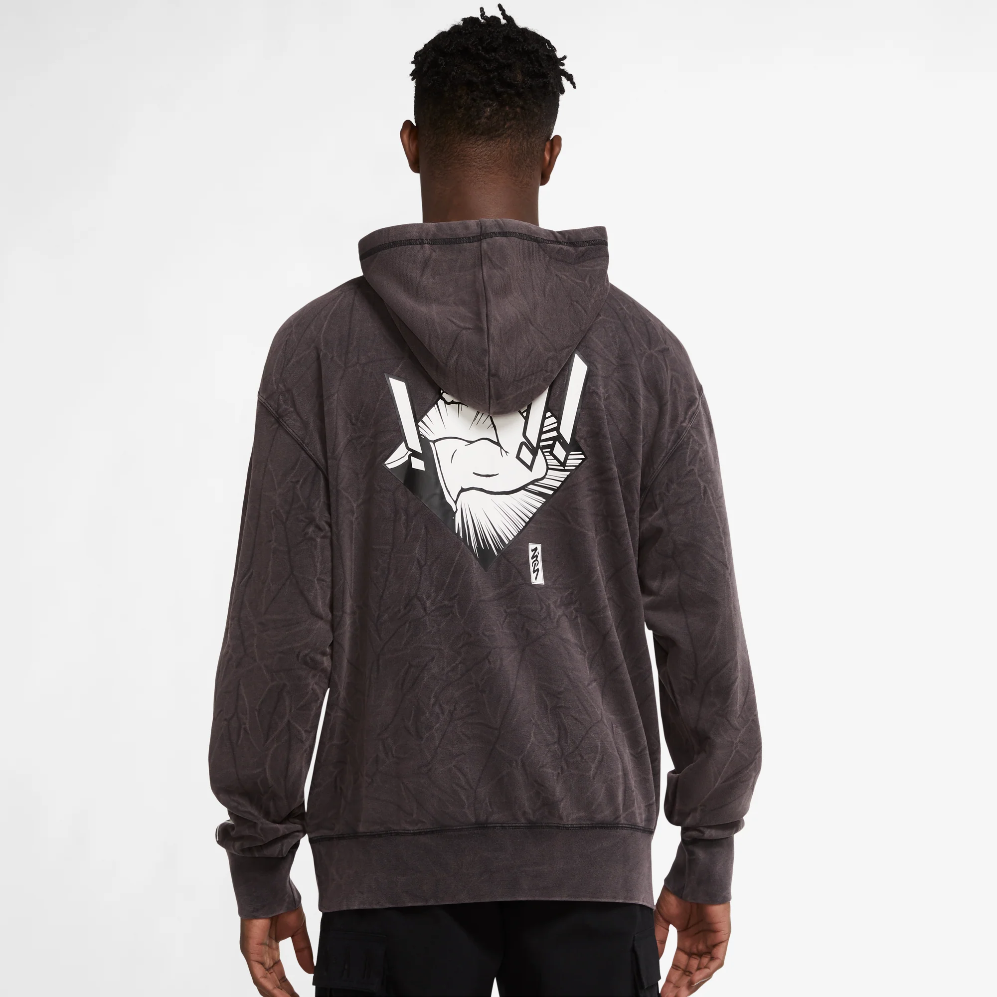 Jordan Mens Dri-Fit Zion Hoodie Black - Image 2