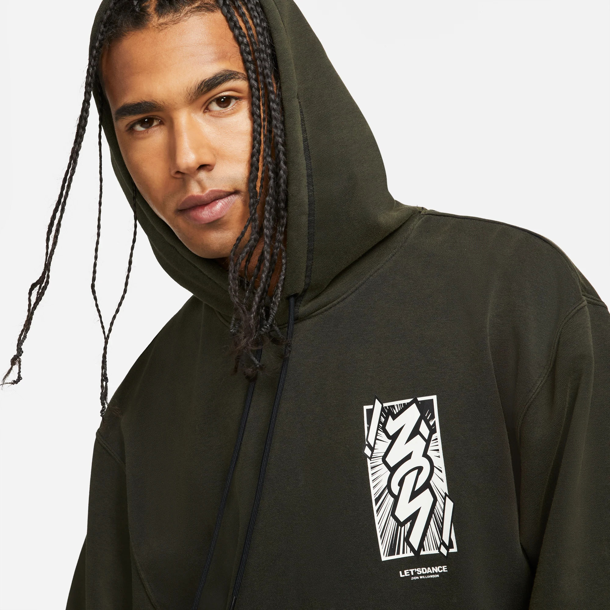 Jordan Mens Dri-Fit Zion Hoodie Black - Image 3