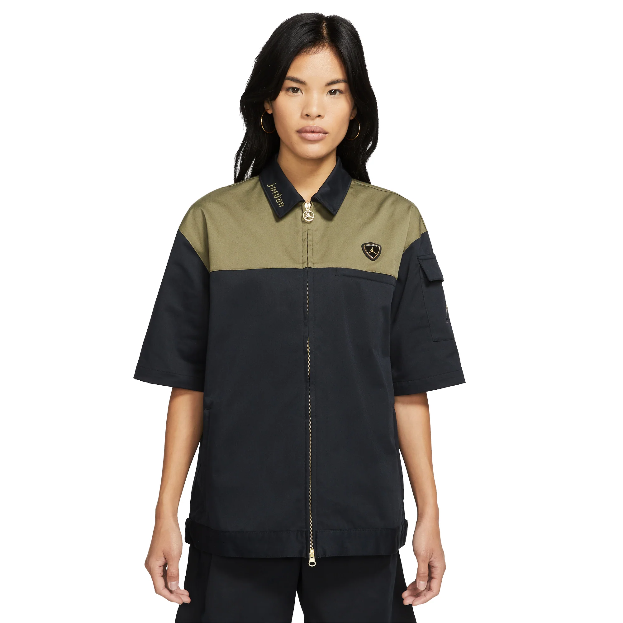 Jordan x Aleali May Womens Crew Shirt 'Black' - Image 3