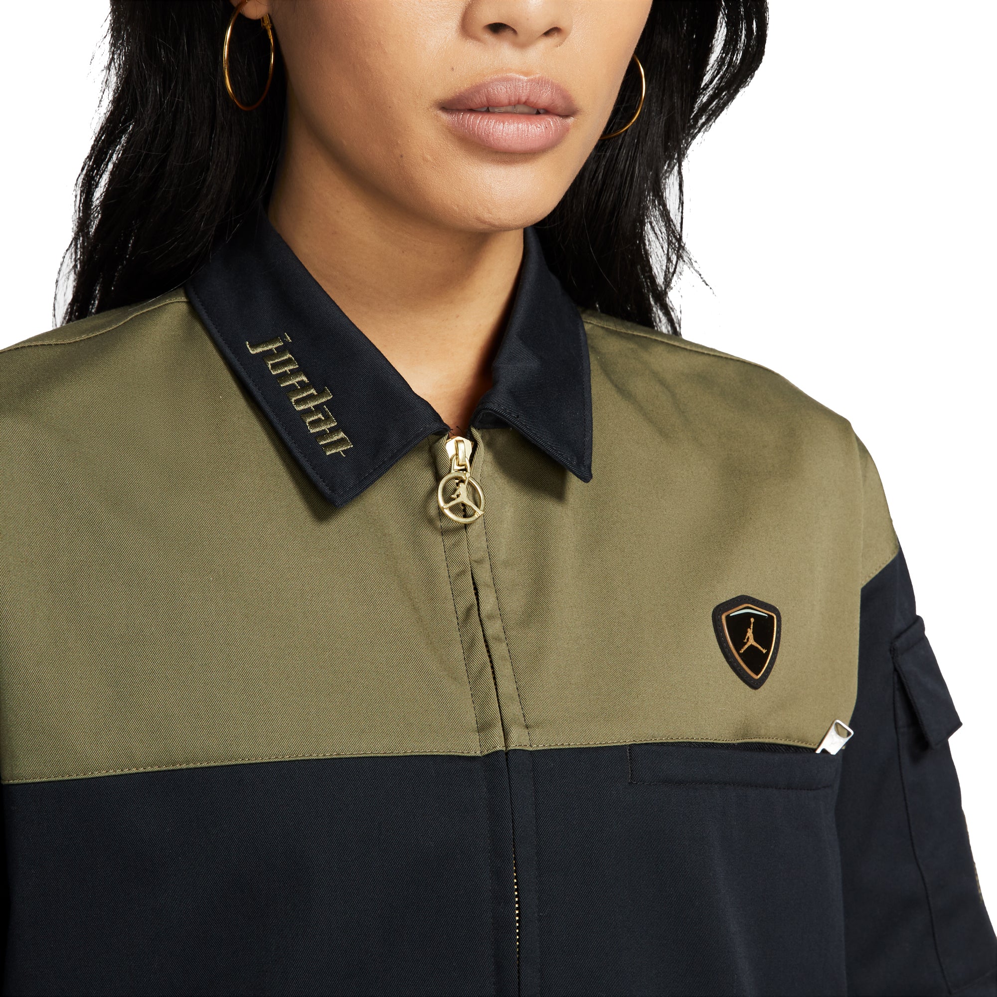 Jordan x Aleali May Womens Crew Shirt 'Black' - Image 4