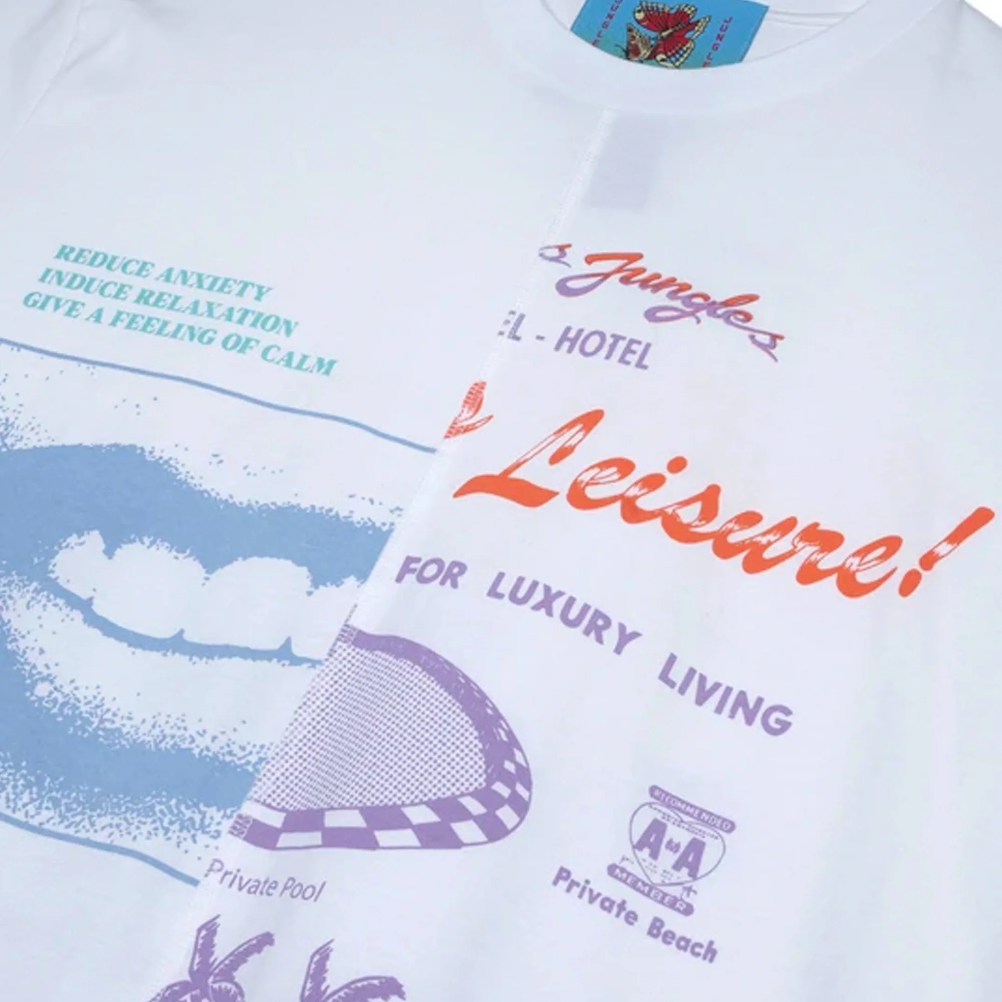 Jungles Endless Leisure Split Tee 'White' - Image 3