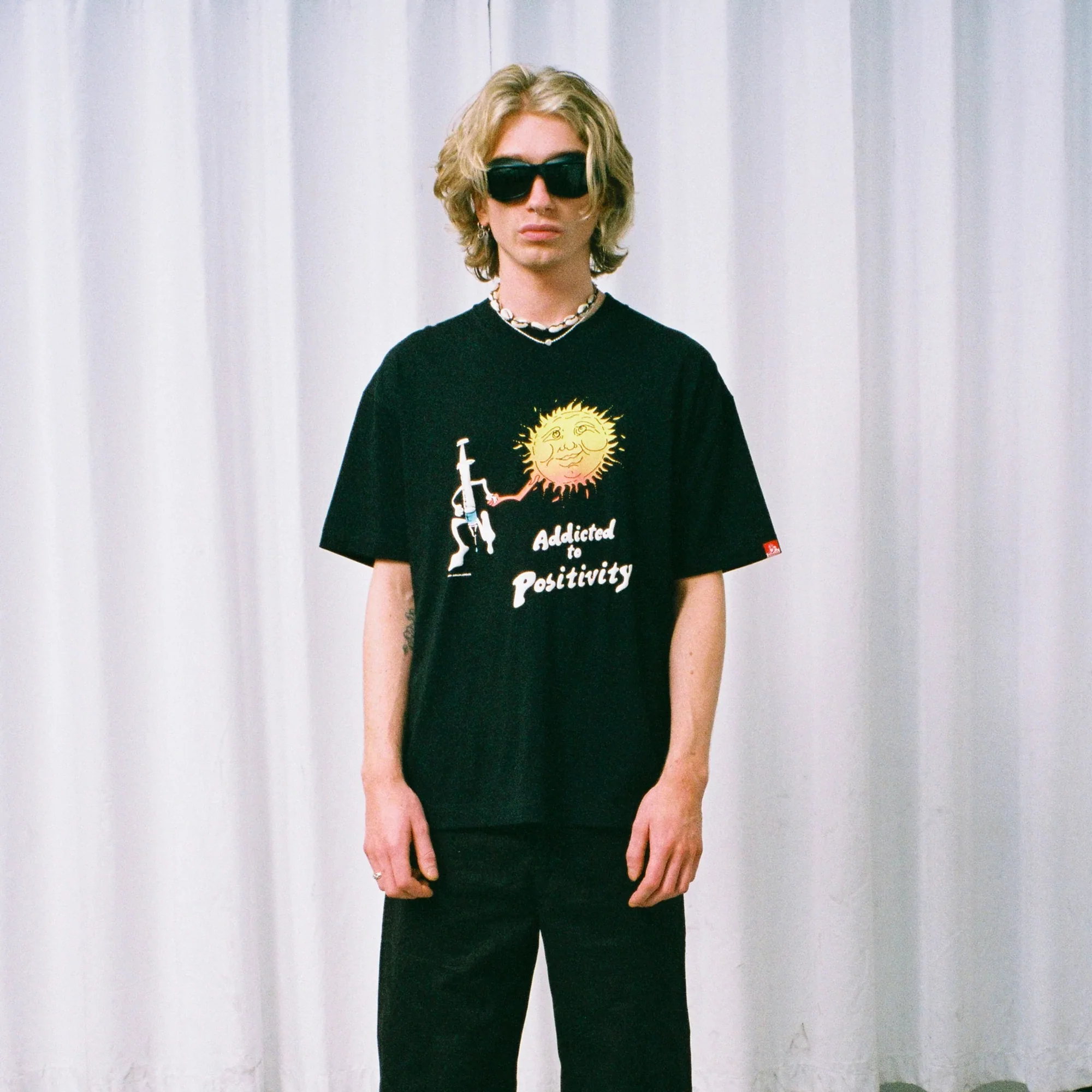 Jungles Mens Addicted To Positivity SS Tee - Image 2