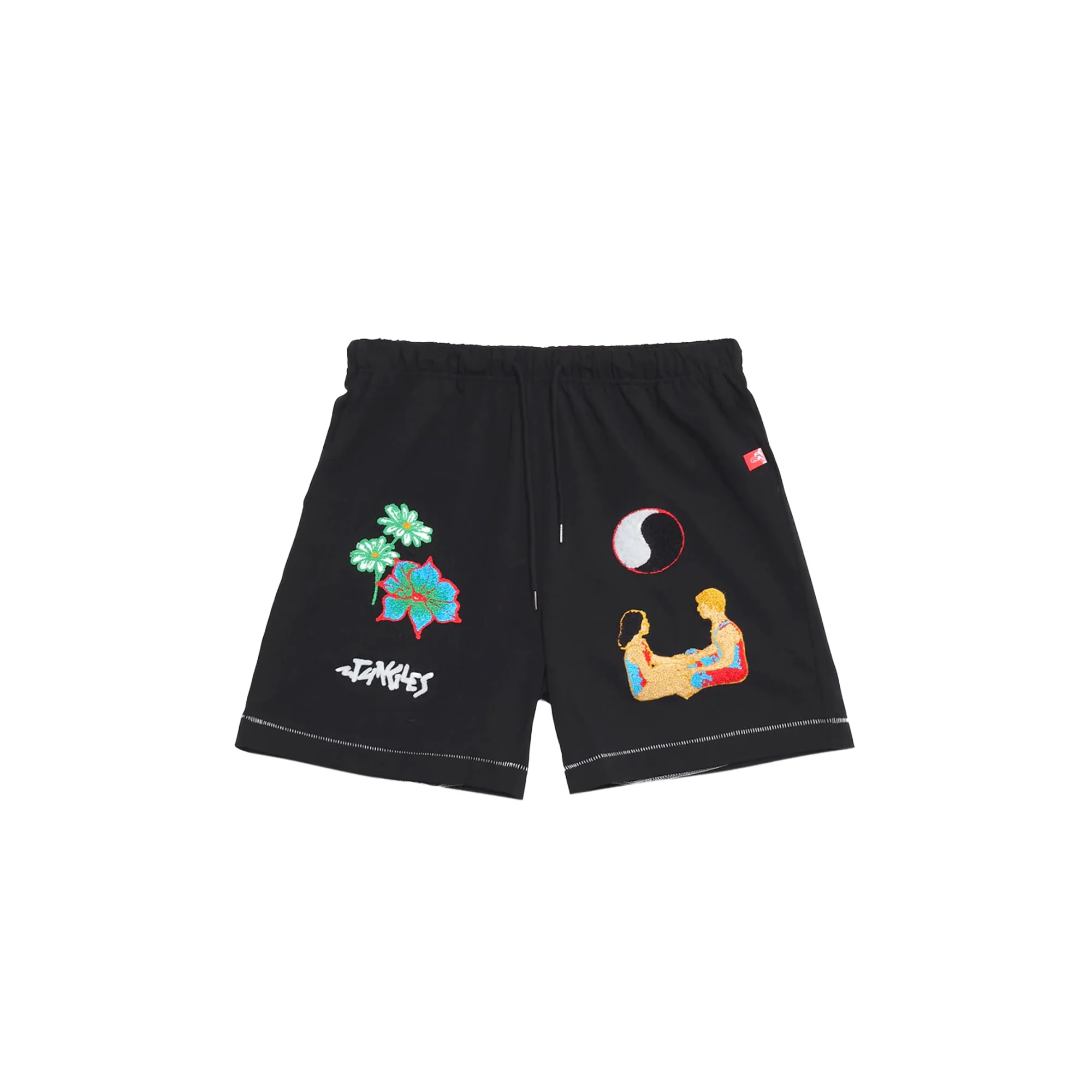 Jungles Mens Connection Chenille Embroidered Shorts
