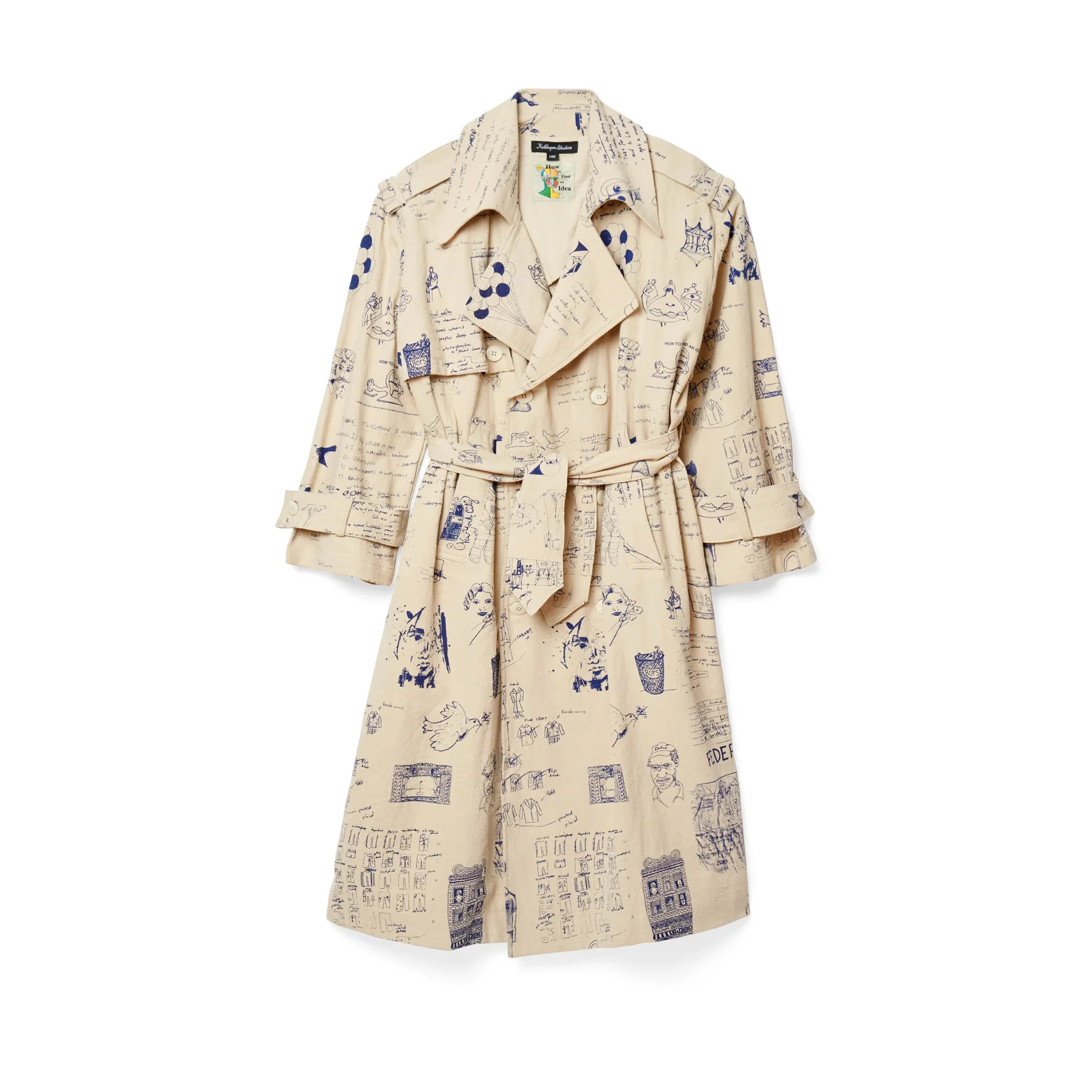Kidsuper Mens Doodles Topcoat
