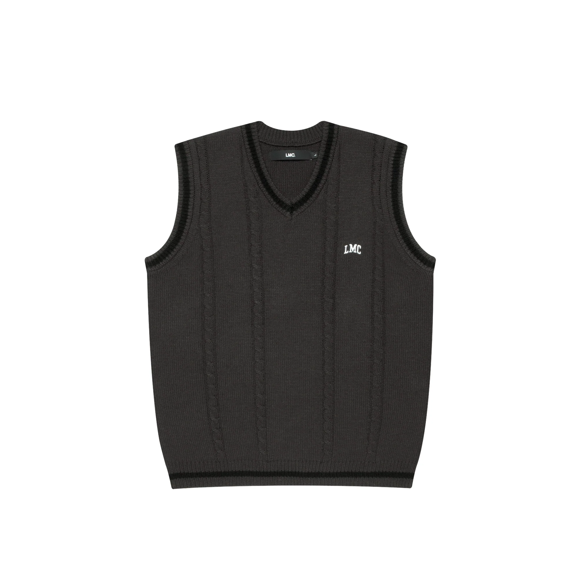 LMC Mens Cable Arch Knit Vest