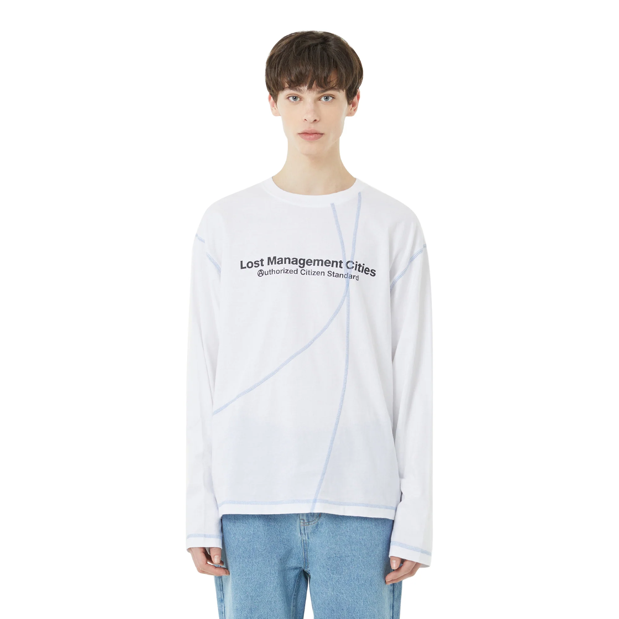 LMC Mens Cntrst Curved LS Tee - Image 2