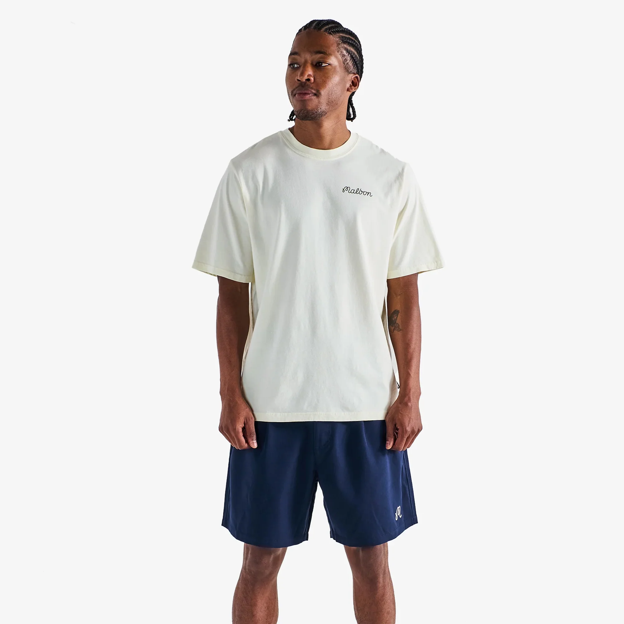 Malbon Golf Mens Classic Pleated Shorts - Image 2