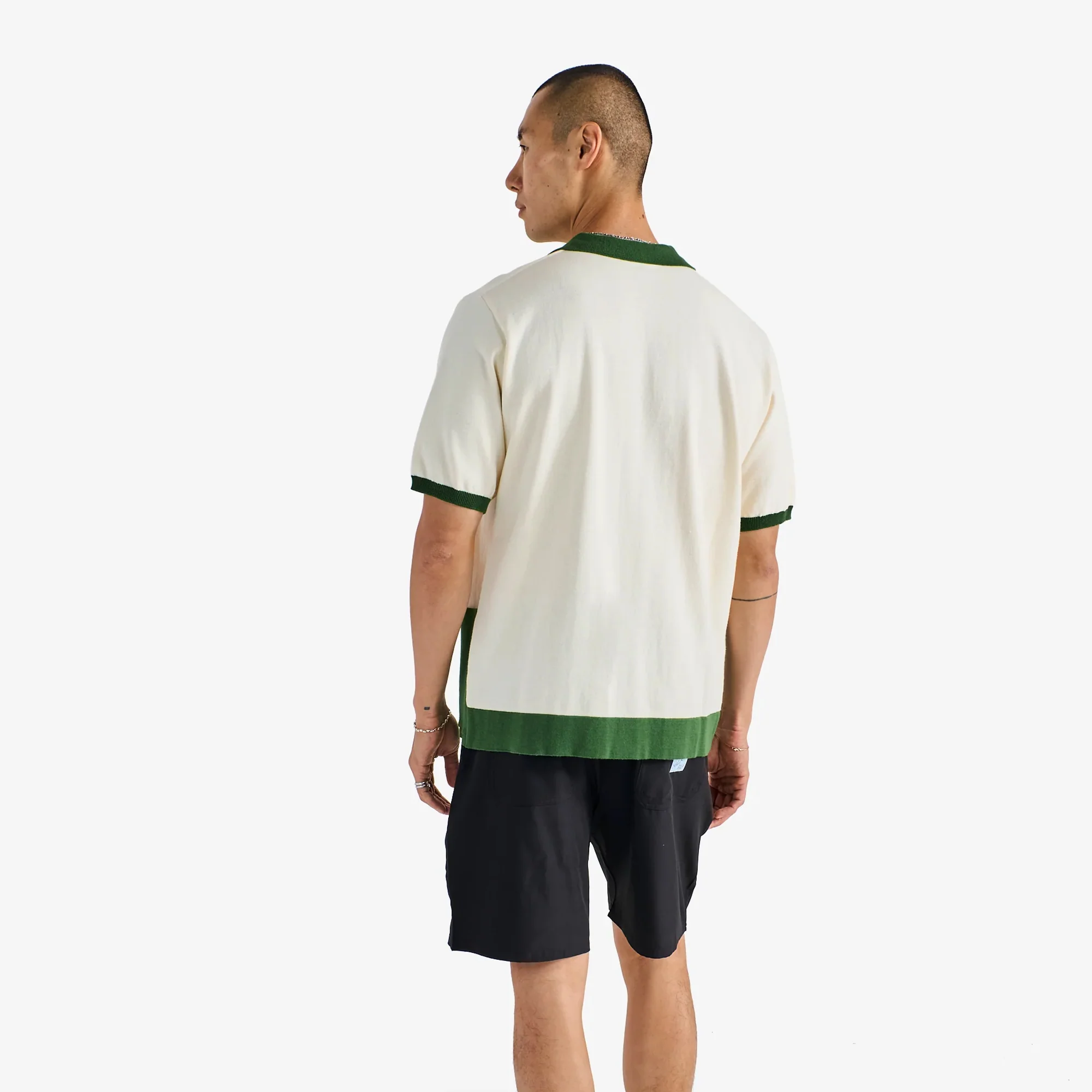 Malbon Golf Mens Gabbiano Knit Button Up Shirt - Image 3
