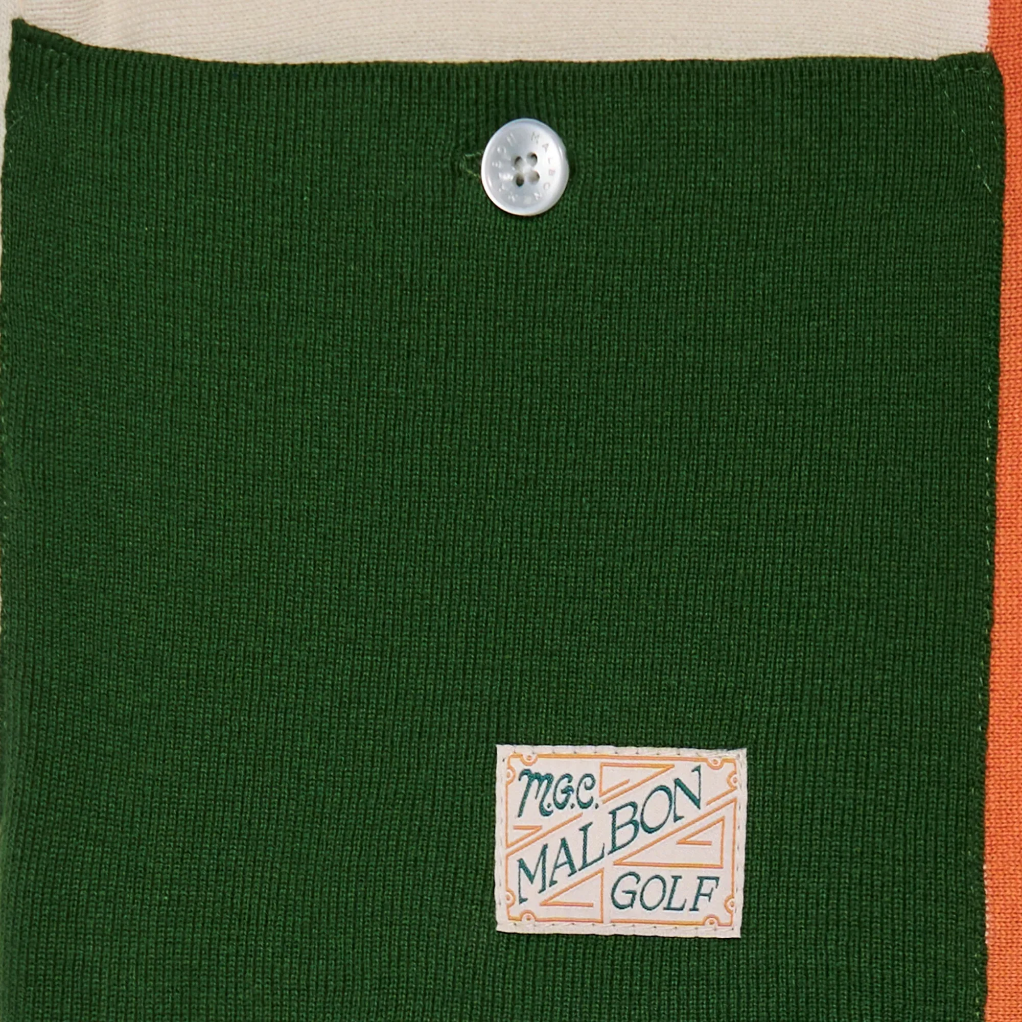 Malbon Golf Mens Gabbiano Knit Button Up Shirt - Image 4