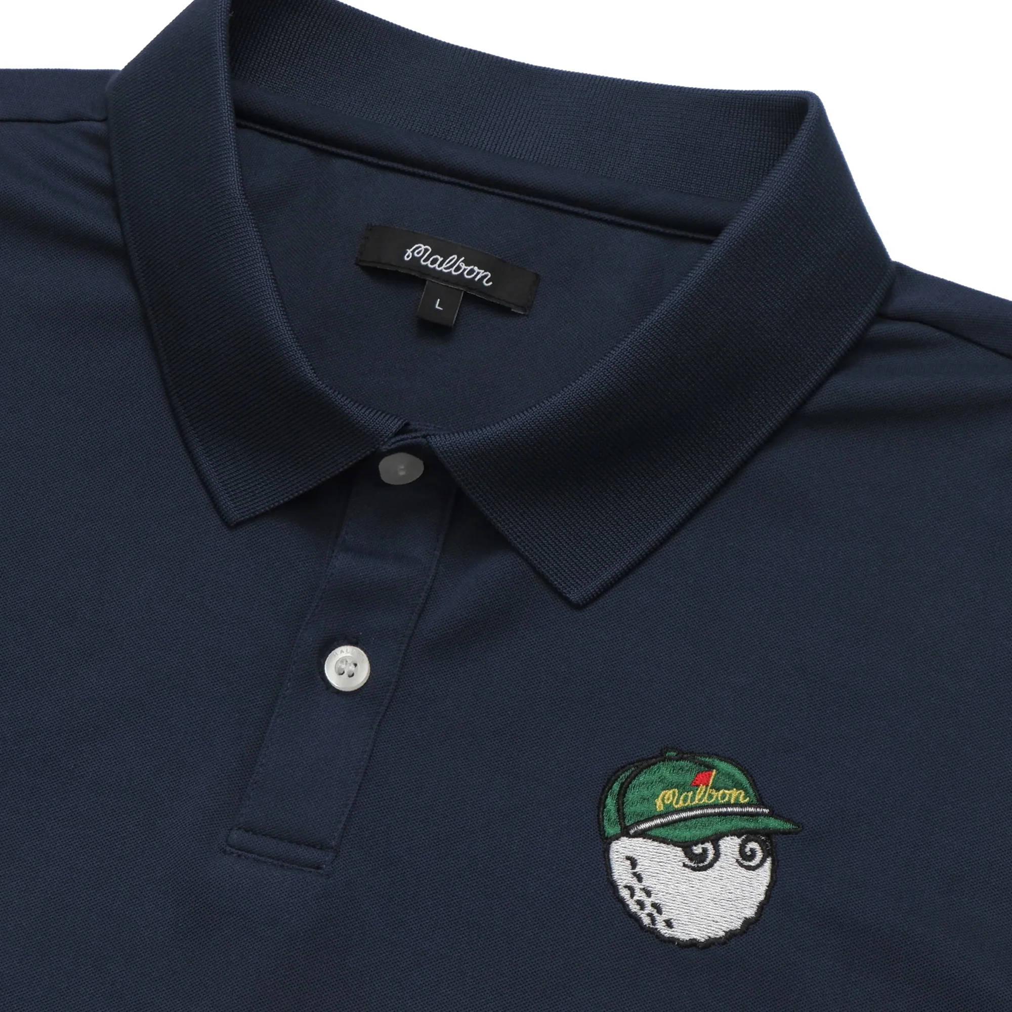 Malbon Golf Mens Pimento Performance Pique Polo - Image 3