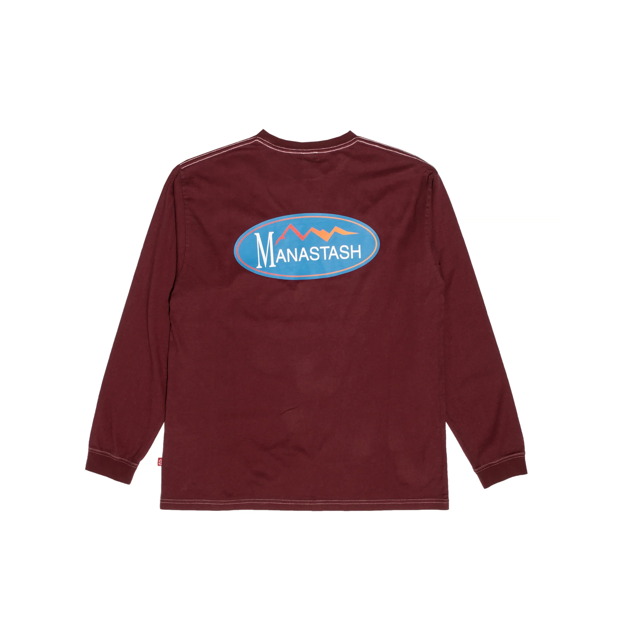 Manastash Mens Re:ctn LS Tee Original Logo (Burgundy) - Image 2