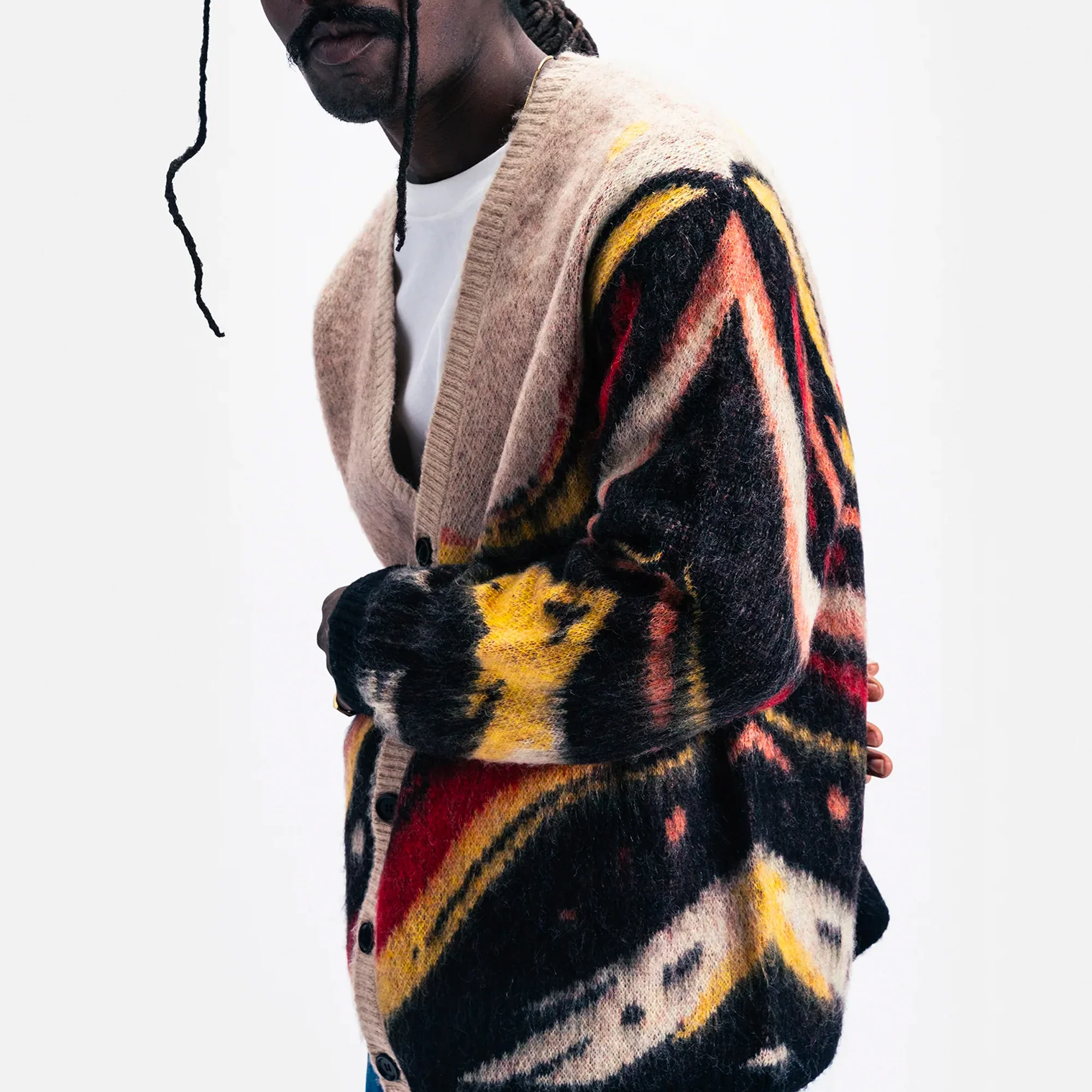 Market Mens Paint Deep Cardigan - Image 4