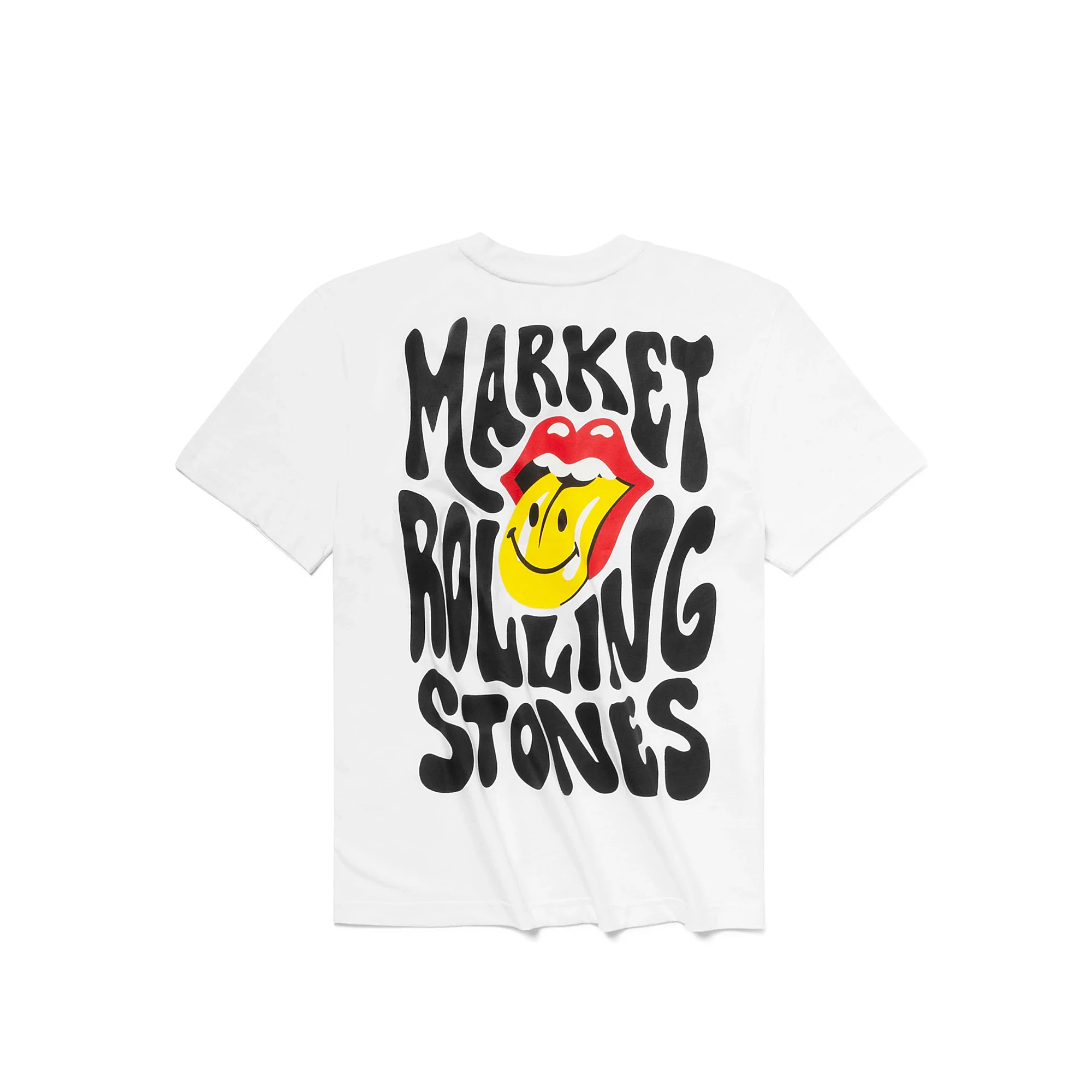 Market Mens Smiley Market Rolling Stones Tee 'White' - Image 2