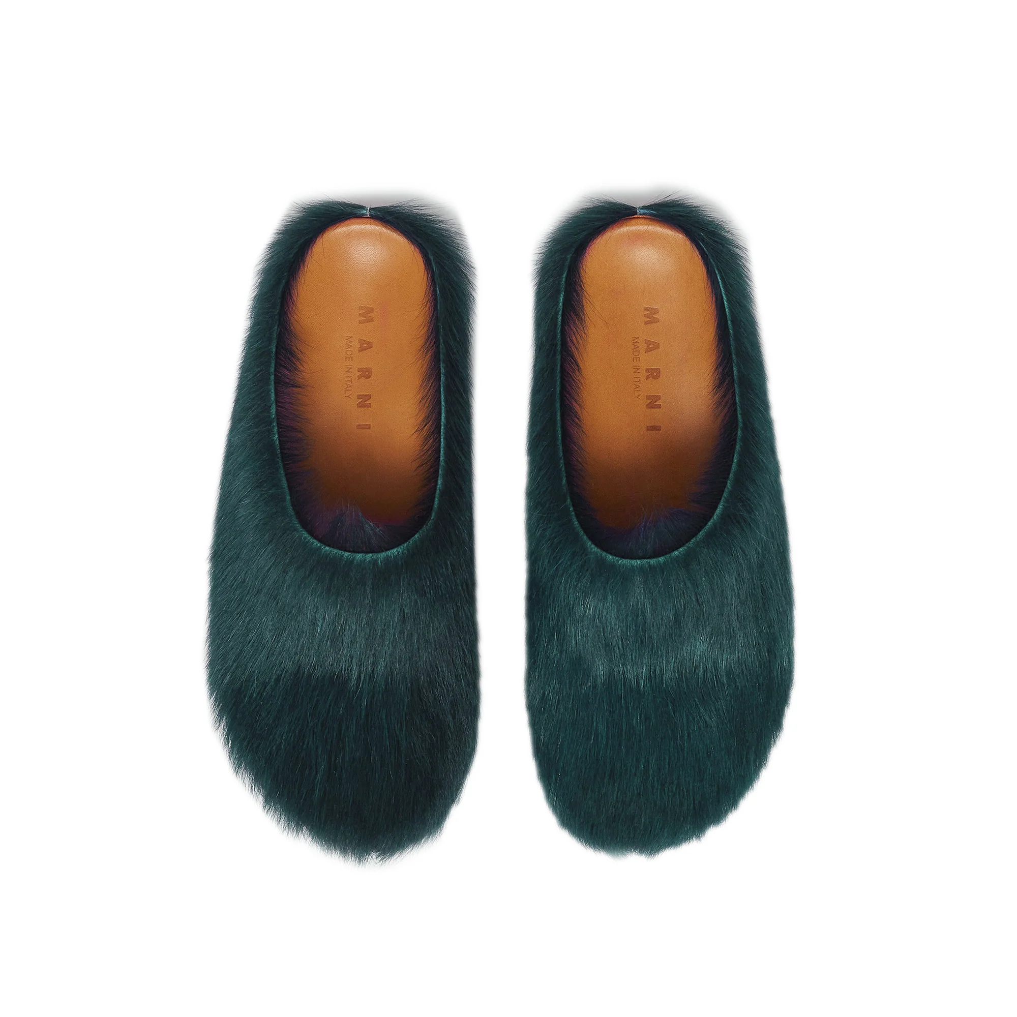 Marni Mens Long Hair Fussbett Sabot Mule - Image 4