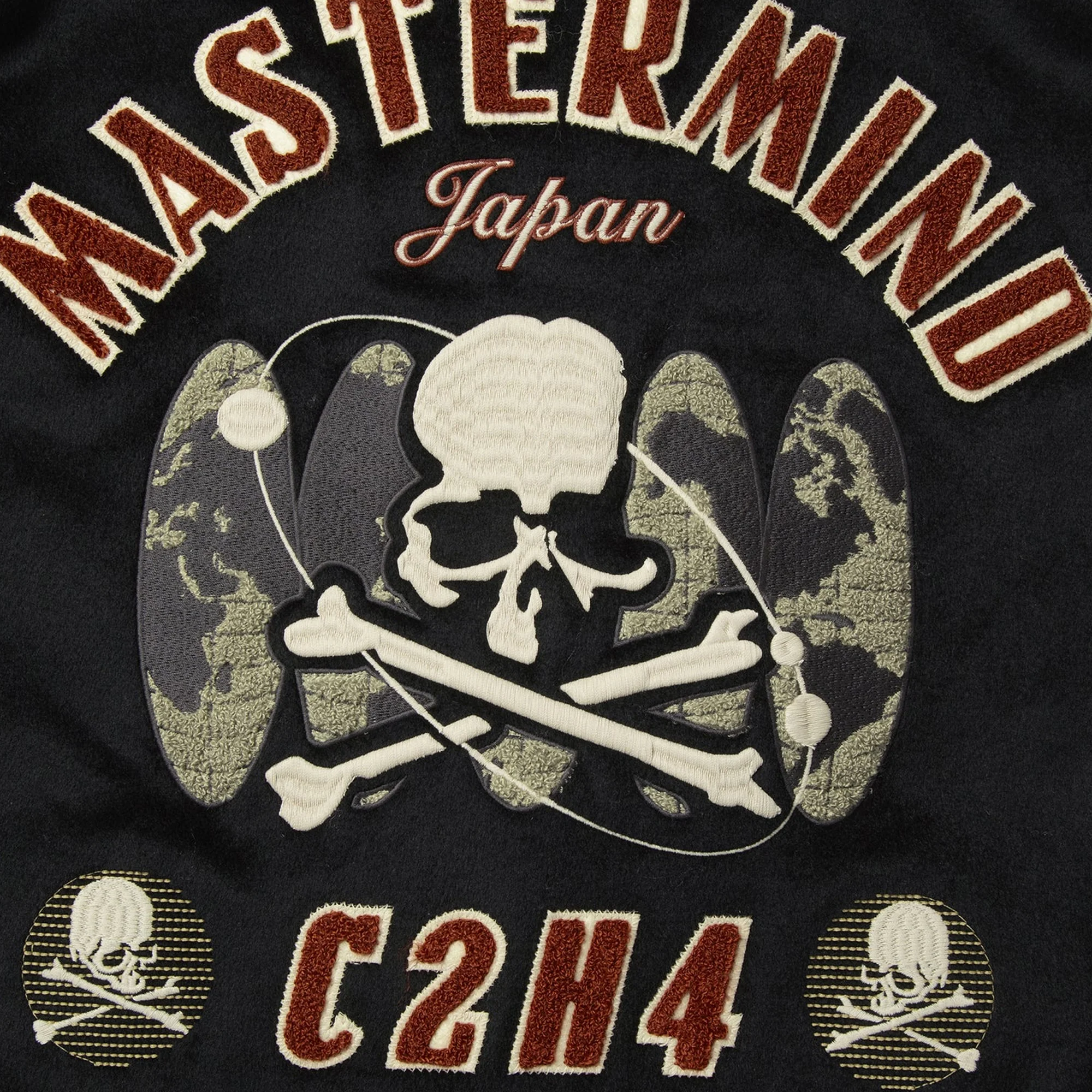 Mastermind JAPAN x C2H4 Mens Curvilinear Varsity Jacket - Image 5