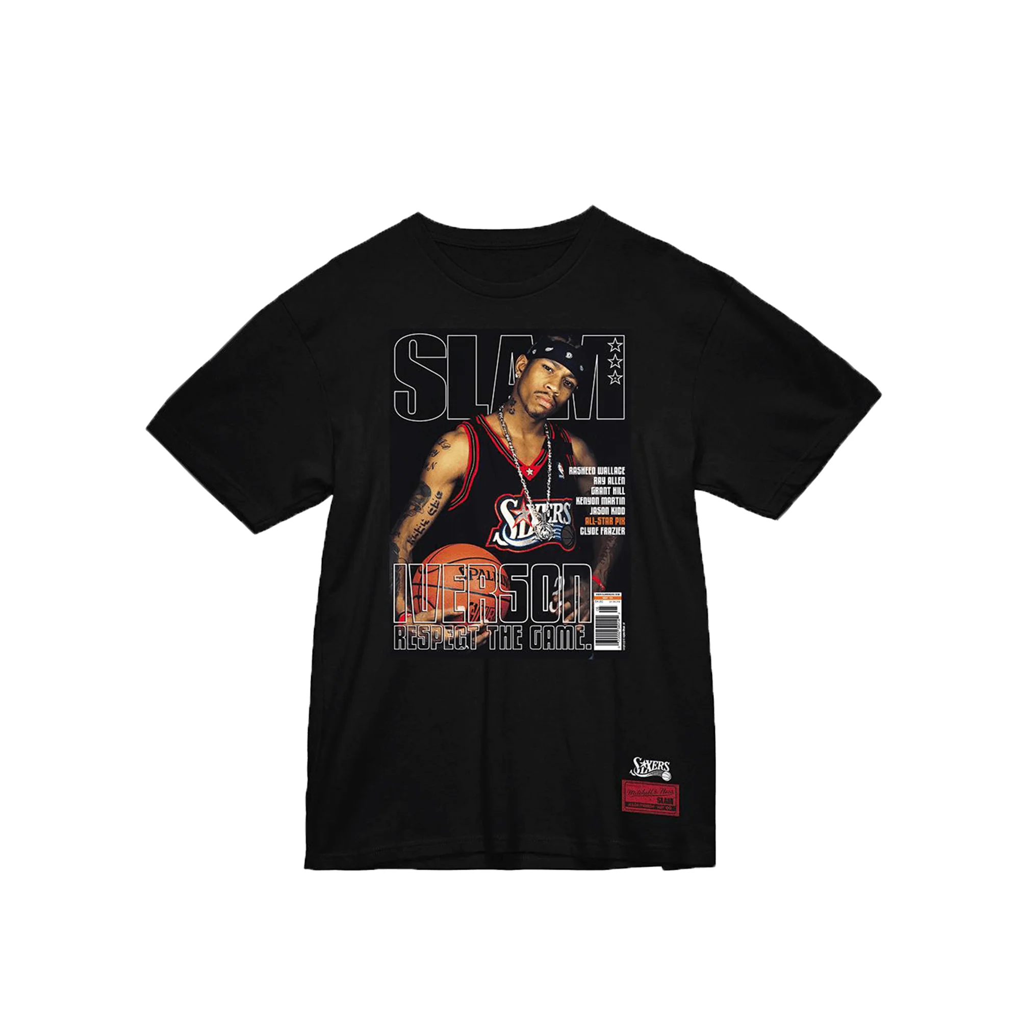 Mitchell & Ness Philadelphia 76ers Allen Iverson Slam Cover Tee 'Black'
