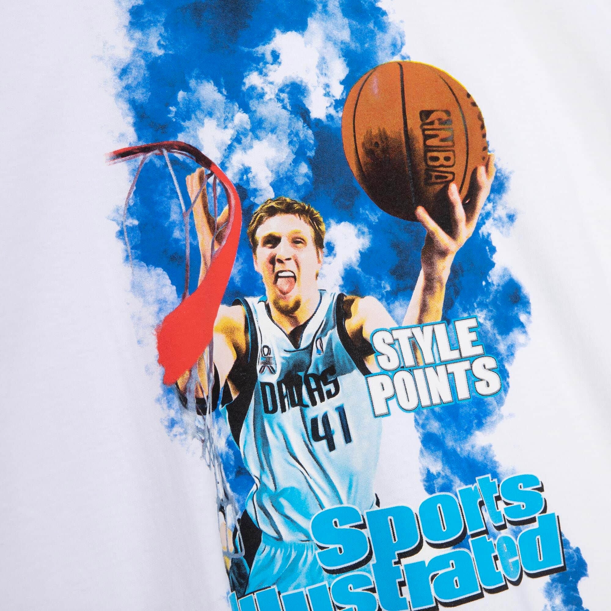 Mitchell & Ness Dallas Mavericks Dirk Nowitzki SI Photo Tee 'White' - Image 2