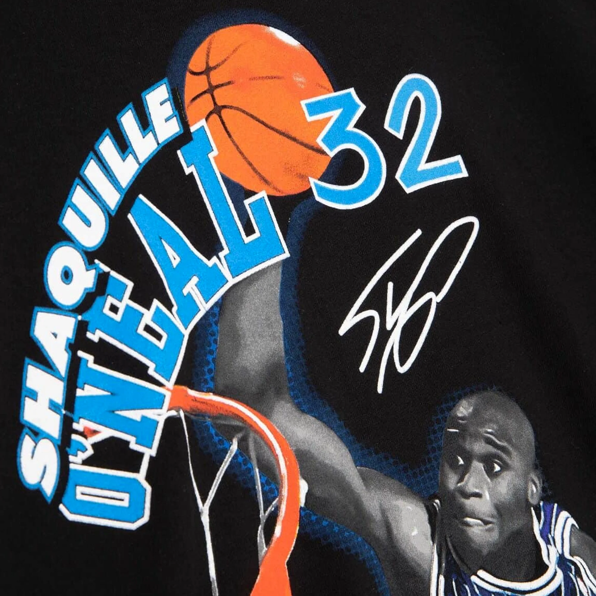 Mitchell & Ness Orlando Magic Shaquille O'Neal SI Photo Tee 'Black' - Image 2