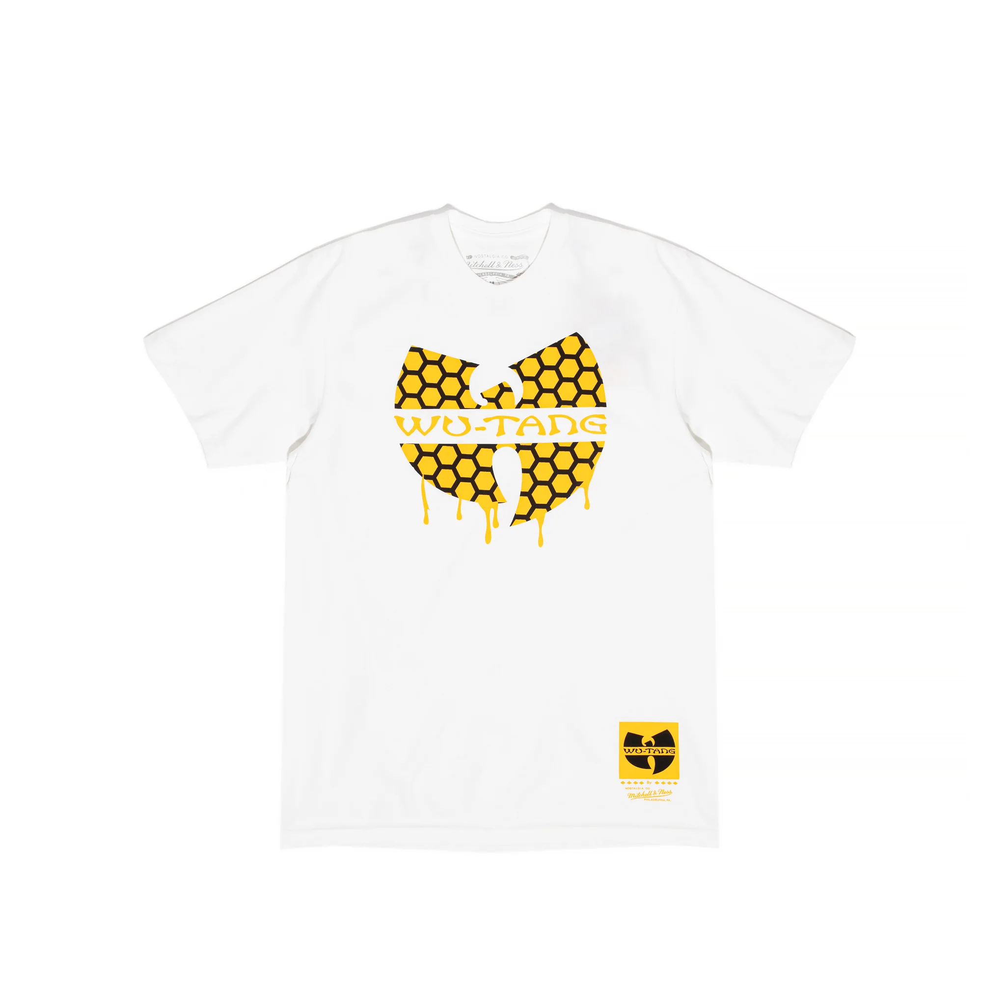Mitchell & Ness x Extra Butter x Hulu Mens Wu Tang Honeycomb Tee 'White'