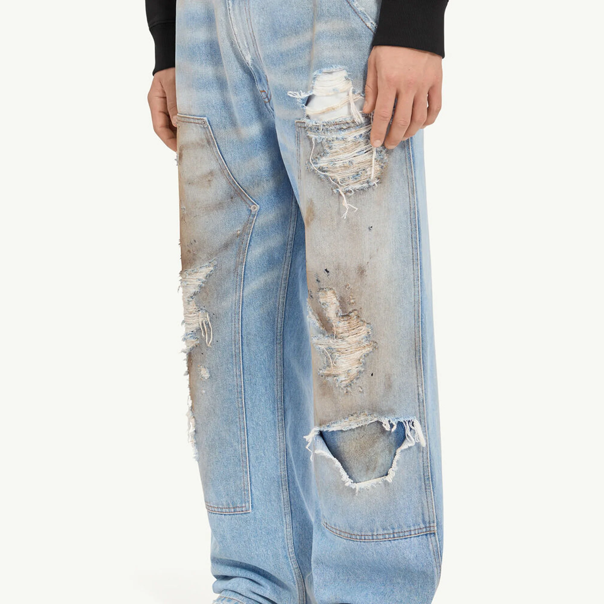 MM6 Maison Margiela Mens Distressed Jeans - Image 4