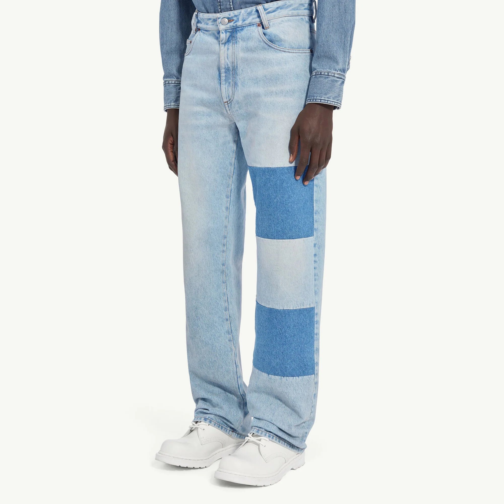 MM6 Maison Margiela Mens Patchwork Jeans - Image 4
