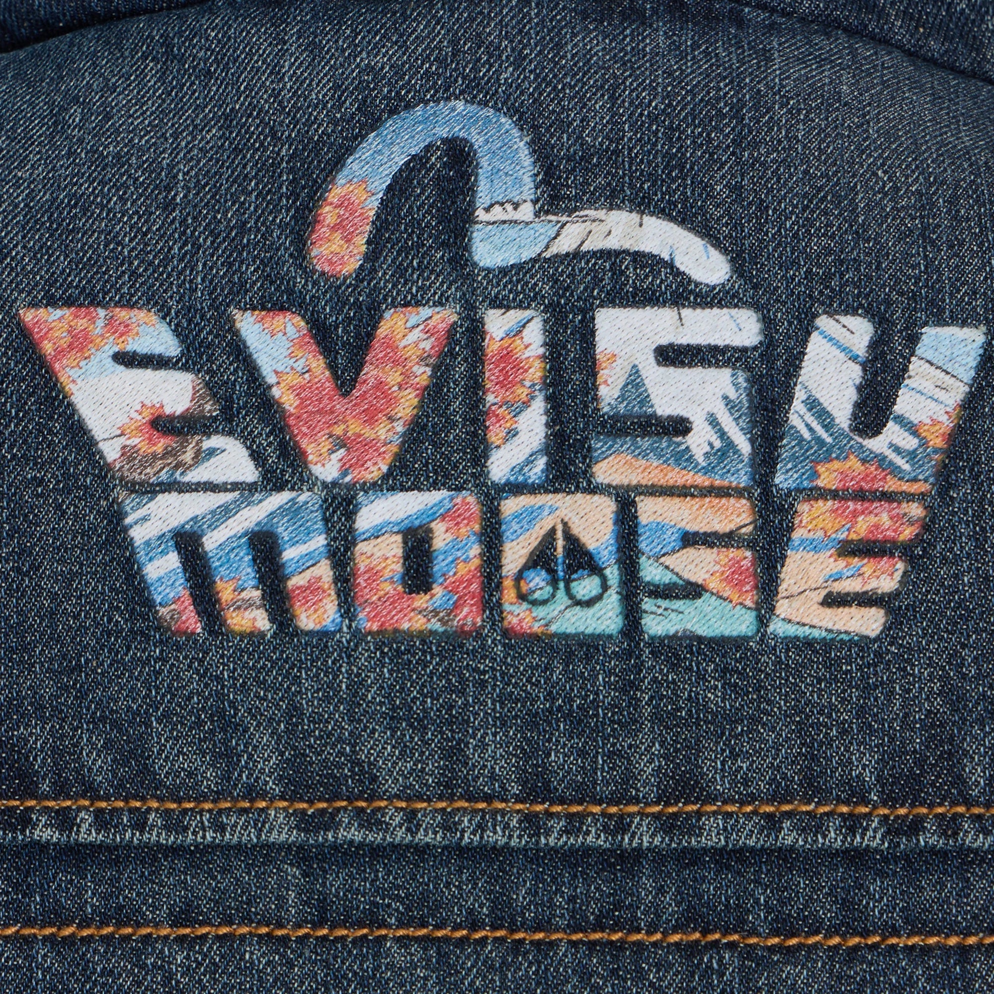 Moose Knuckles x Evisu Mens Denim Down Vest - Image 4