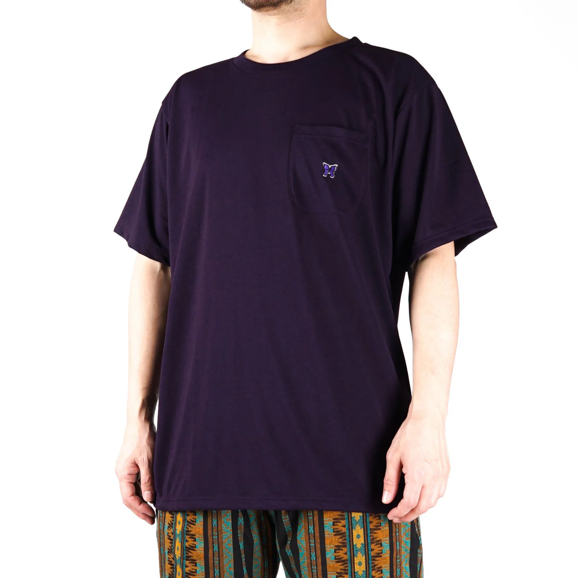 Needles Mens 'Eggplant' Crewneck Tee - Image 4