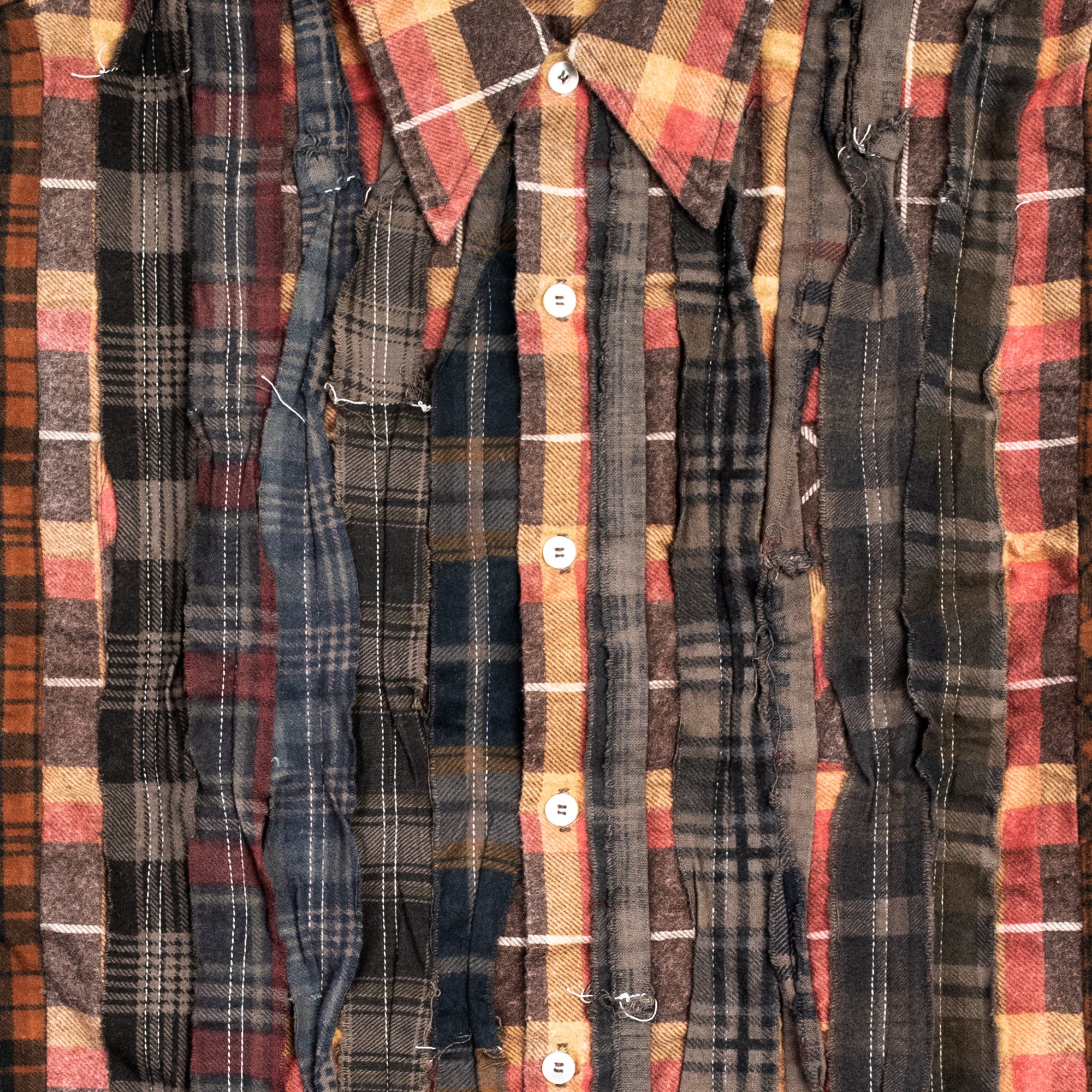 Needles Mens Ribbon Wide Flannel Shirt - Image 4