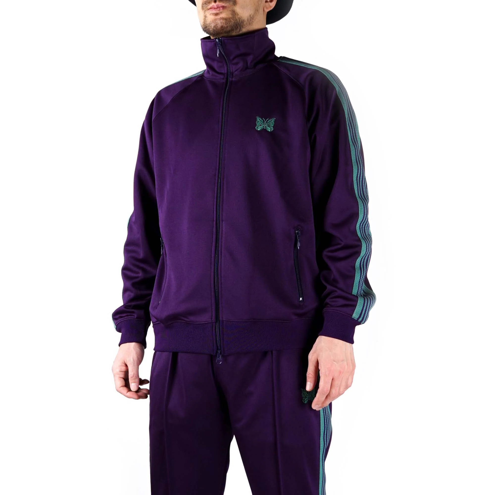 Needles Mens Track 'Eggplant' Jacket - Image 4